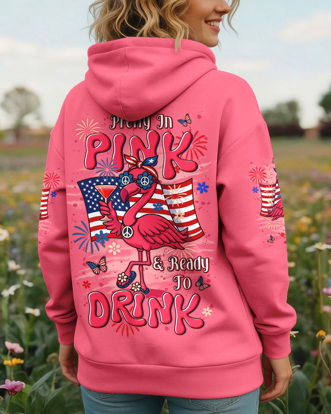 PRETTY IN PINK FLAMINGO ALL OVER PRINT - TYLN3003262