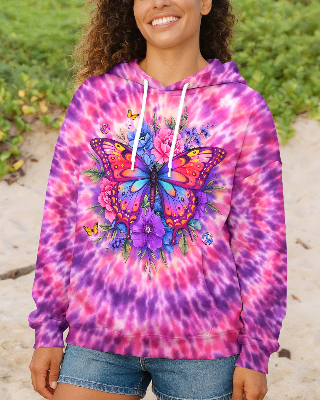STRONGER THAN THE STORM BUTTERFLY SWIRL ALL OVER PRINT  - TLHG3003261