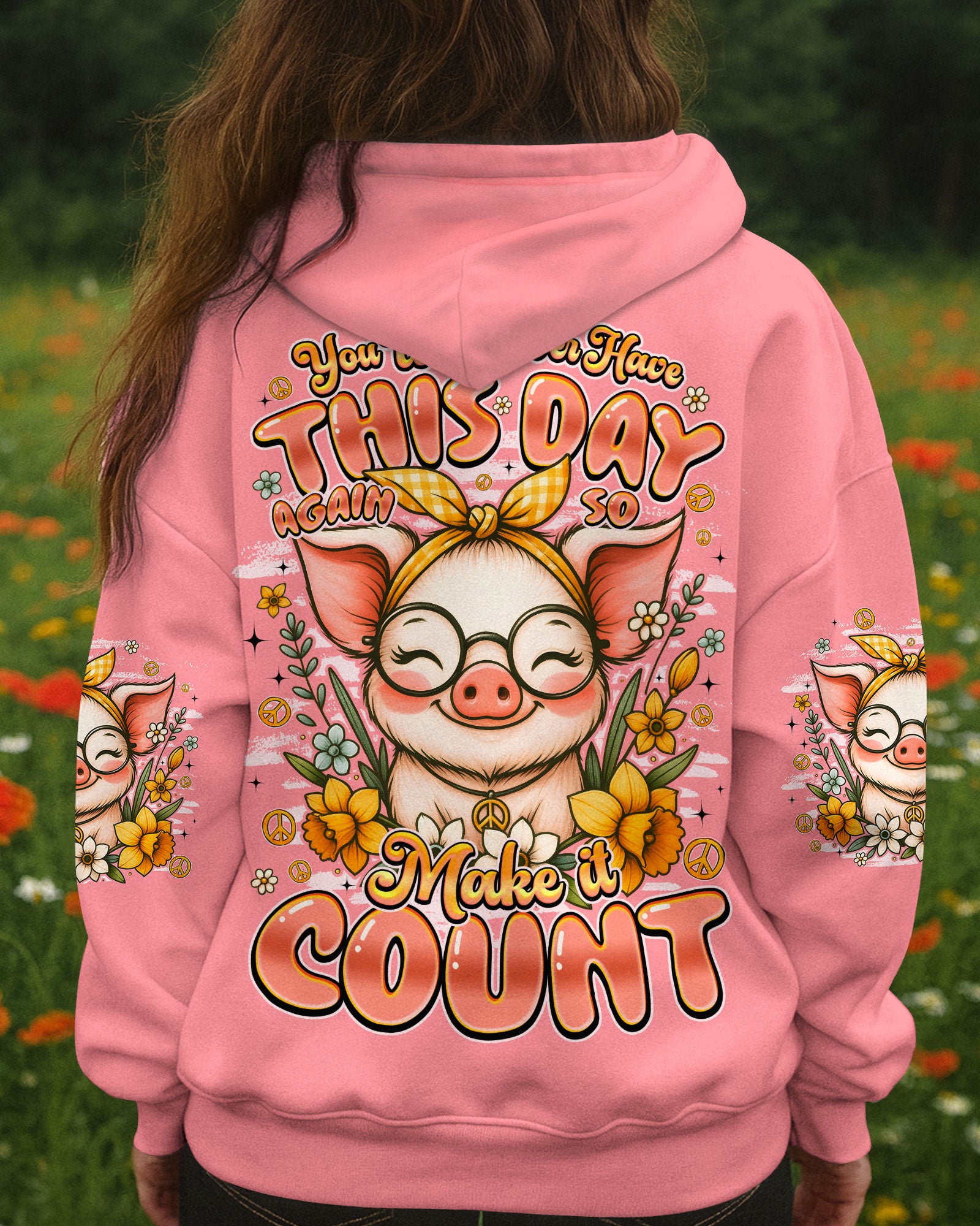 YOU WILL NEVER HAVE THIS DAY AGAIN PIG ALL OVER PRINT - TYQY1908251