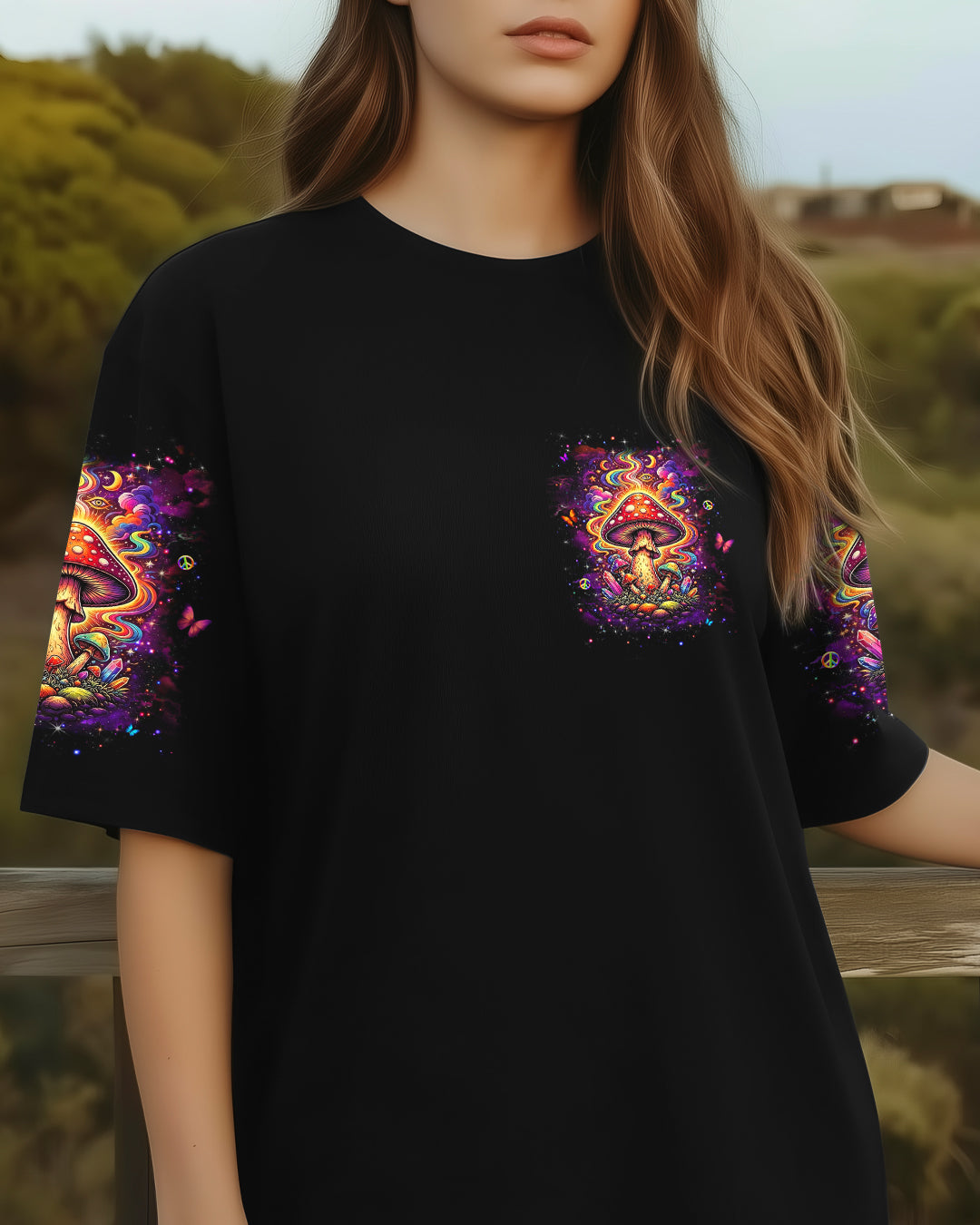 EAT MUSHROOMS SEE THE UNIVERSE ALL OVER PRINT - YHHG0602262
