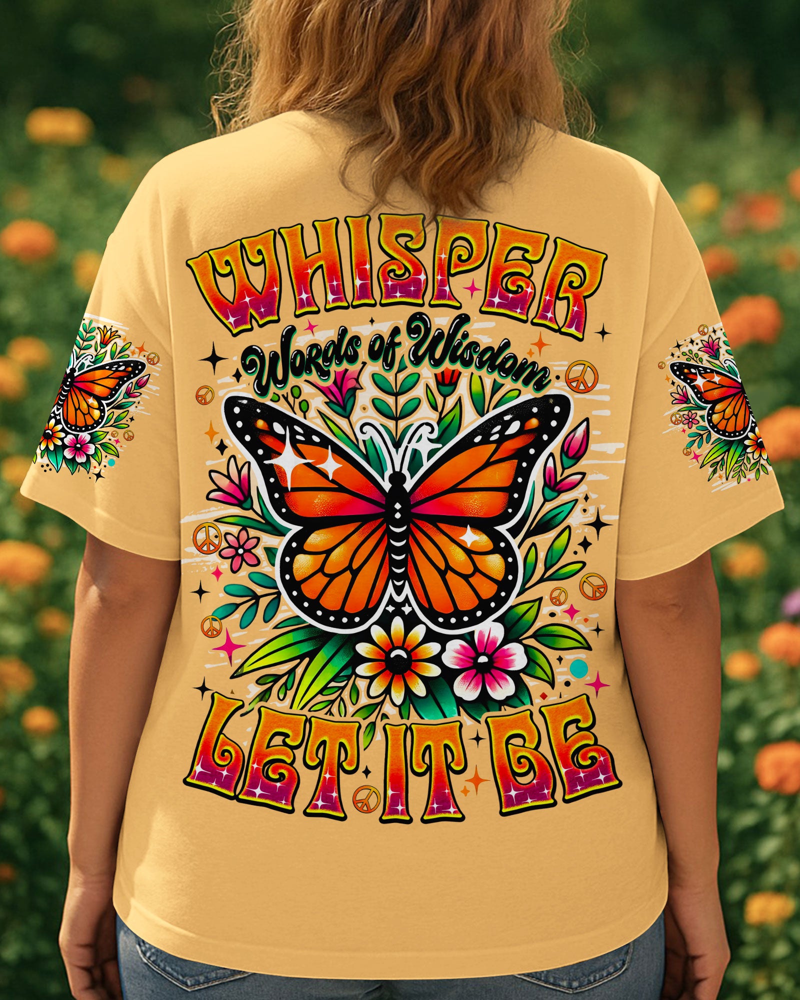 WHISPER WORDS OF WISDOM LET IT BE BUTTERFLY ALL OVER PRINT - TYQY0108251