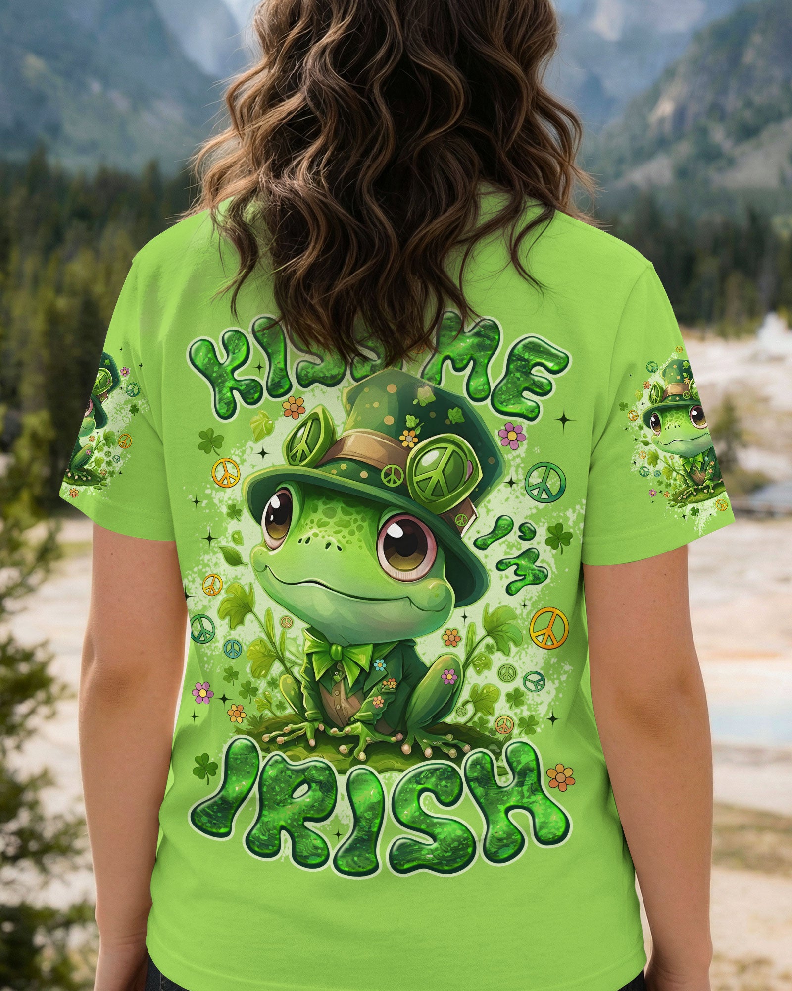 KISS ME I'M IRISH FROG PATRICK'S DAY ALL OVER PRINT - TYQY0801262