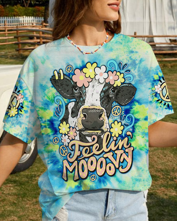 FEELING MOOVY COW TIE DYE ALL OVER PRINT - TLNZ0408232