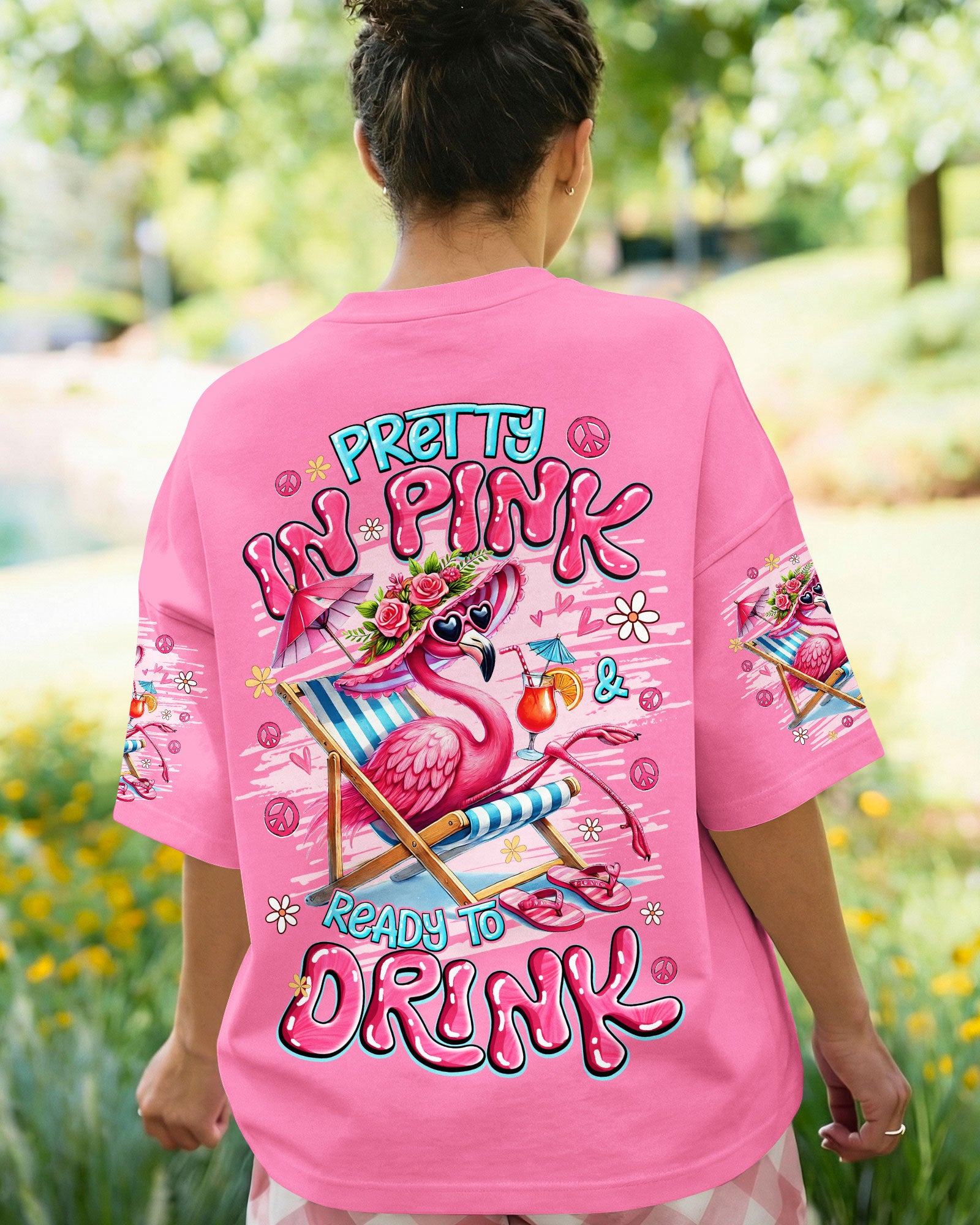 PRETTY IN PINK FLAMINGO ALL OVER PRINT - TYQY1601262