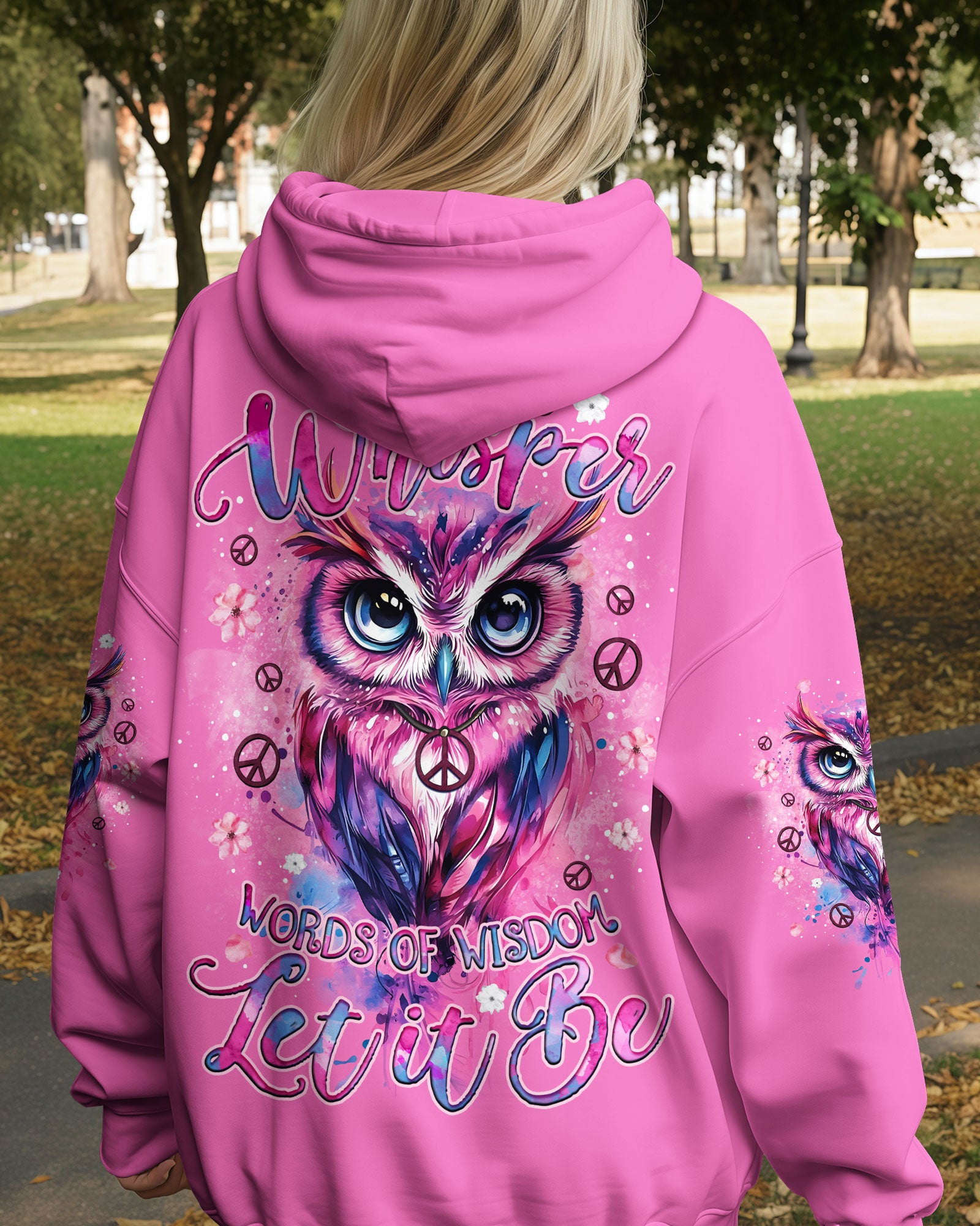 WHISPER WORDS OF WISDOM LET IT BE OWL ALL OVER PRINT - TYQY1610251