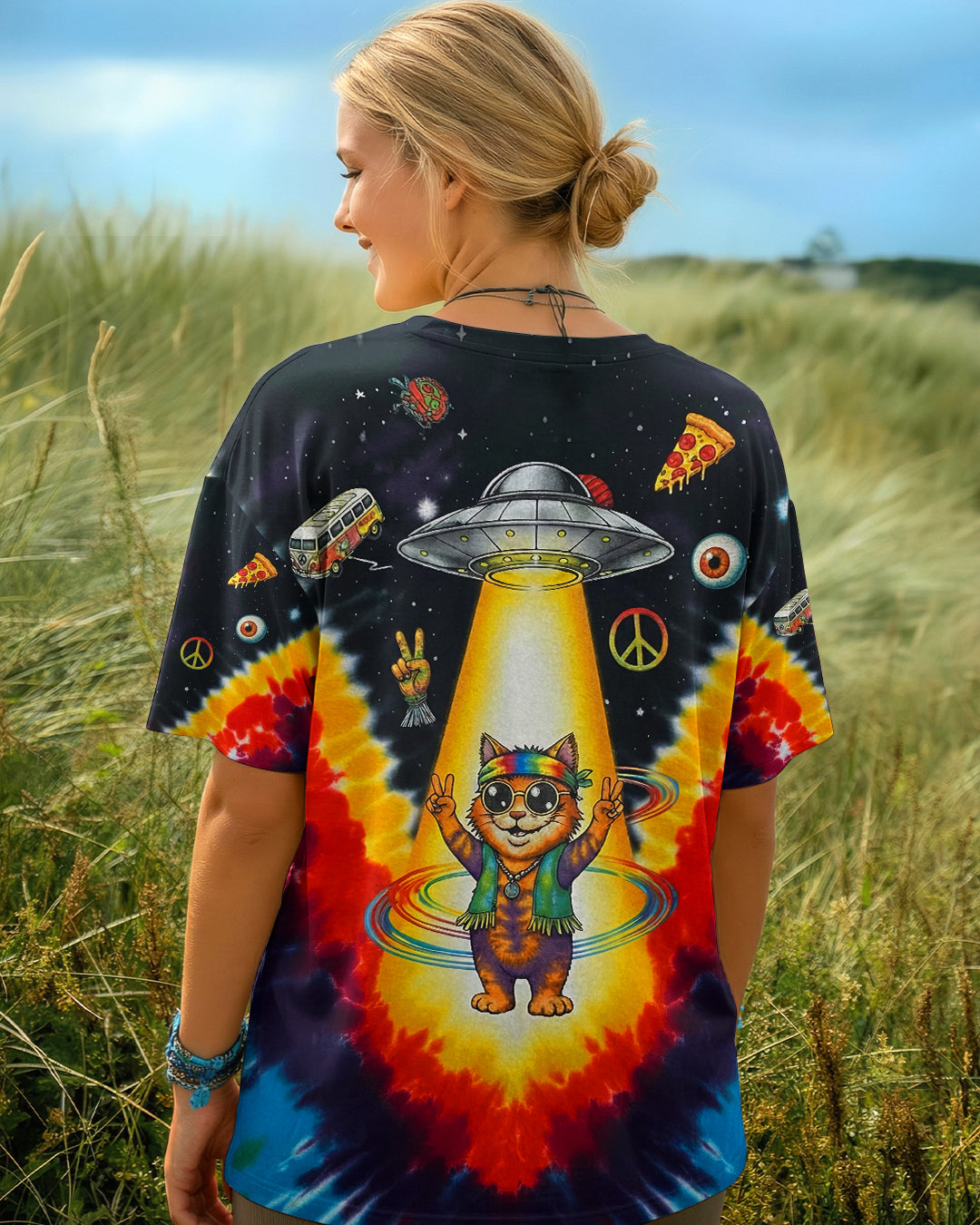 GALACTIC HIPPIE CAT ALL OVER PRINT - YHHG1901262