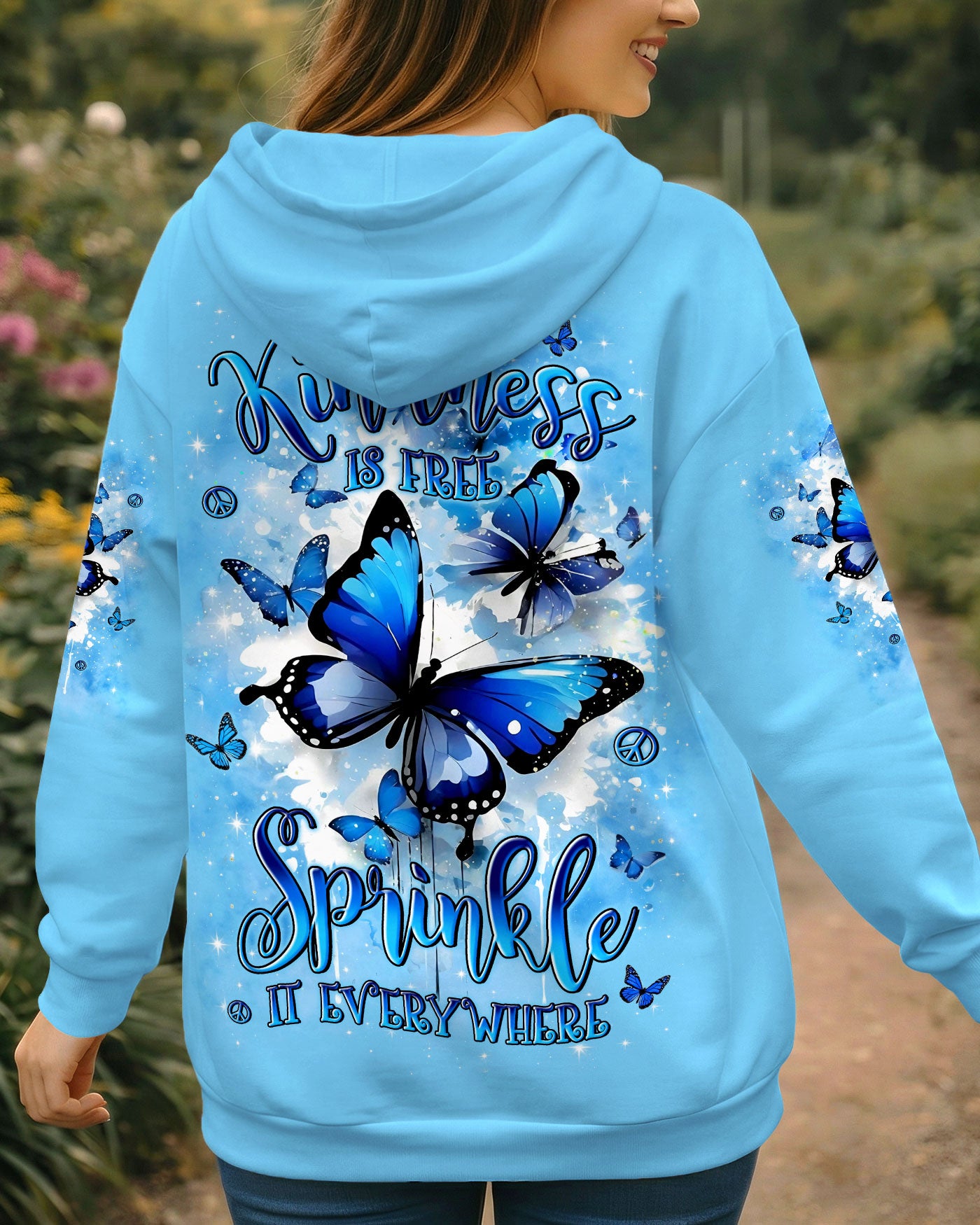 KINDNESS IS FREE SPRINKLE IT EVERYWHERE BUTTERFLIES ALL OVER PRINT - TYLN0403261