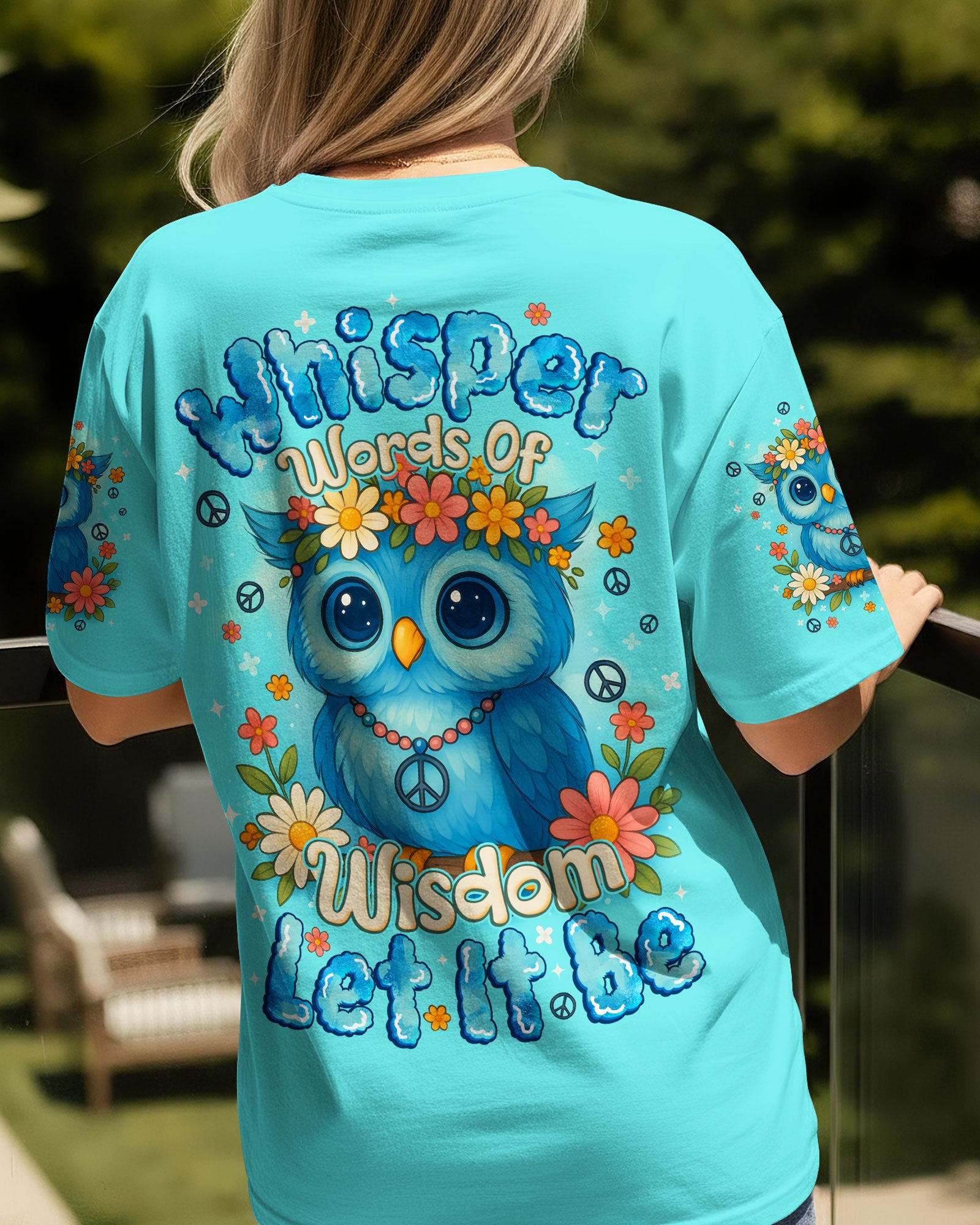 WHISPER WORDS OF WISDOM LET IT BE OWL ALL OVER PRINT - TYQY1810252