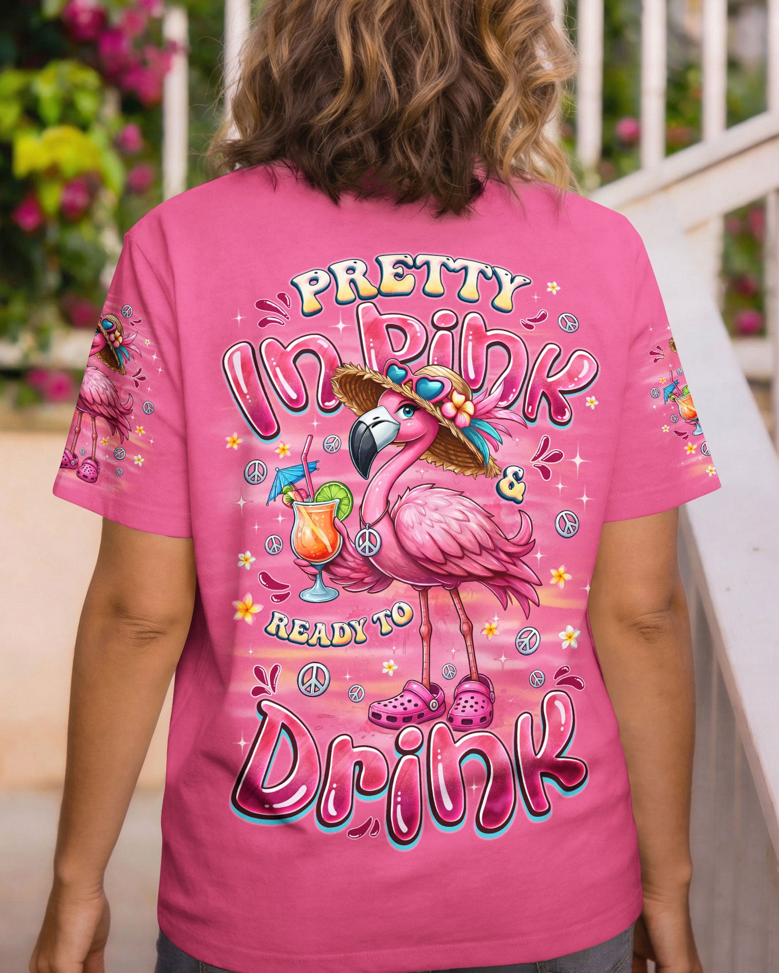 PRETTY IN PINK FLAMINGO ALL OVER PRINT - TYQY3103261