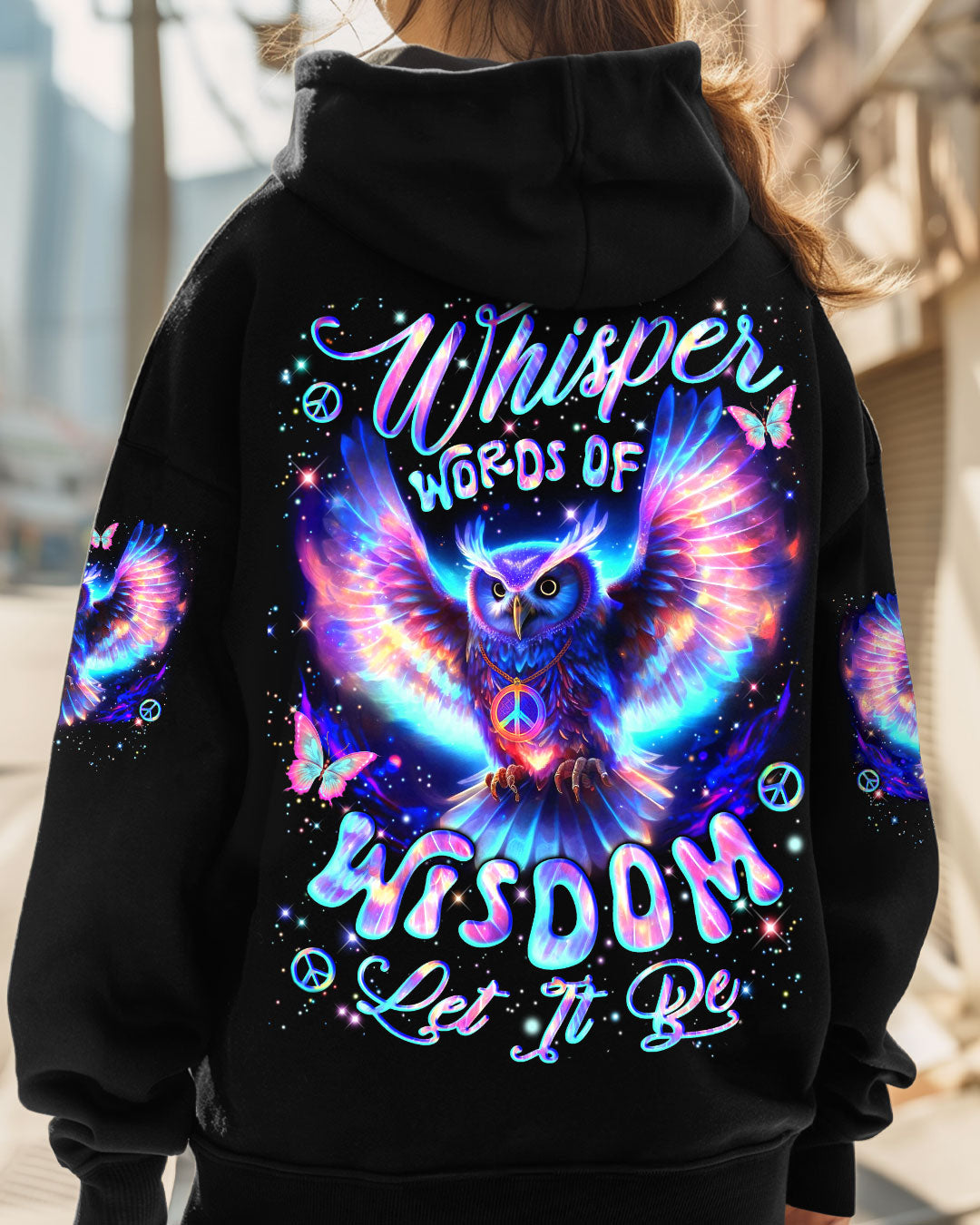 WHISPER WORDS OF WISDOM LET IT BE OWL ALL OVER PRINT - YHLN2108253