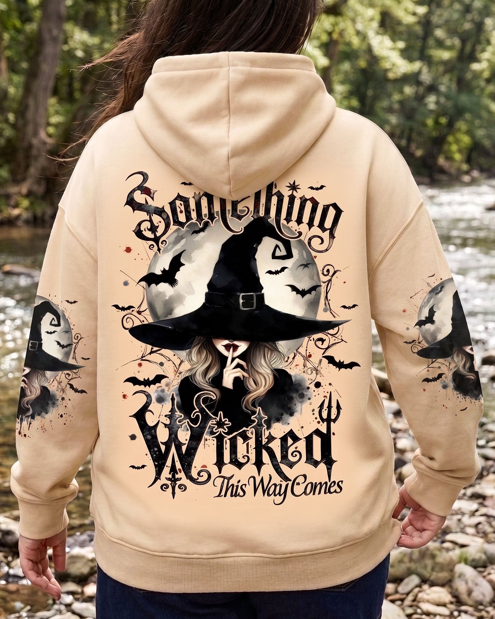 SOMETHING WICKED THIS WAY COMES HALLOWEEN WITCH ALL OVER PRINT - TYQY2507261