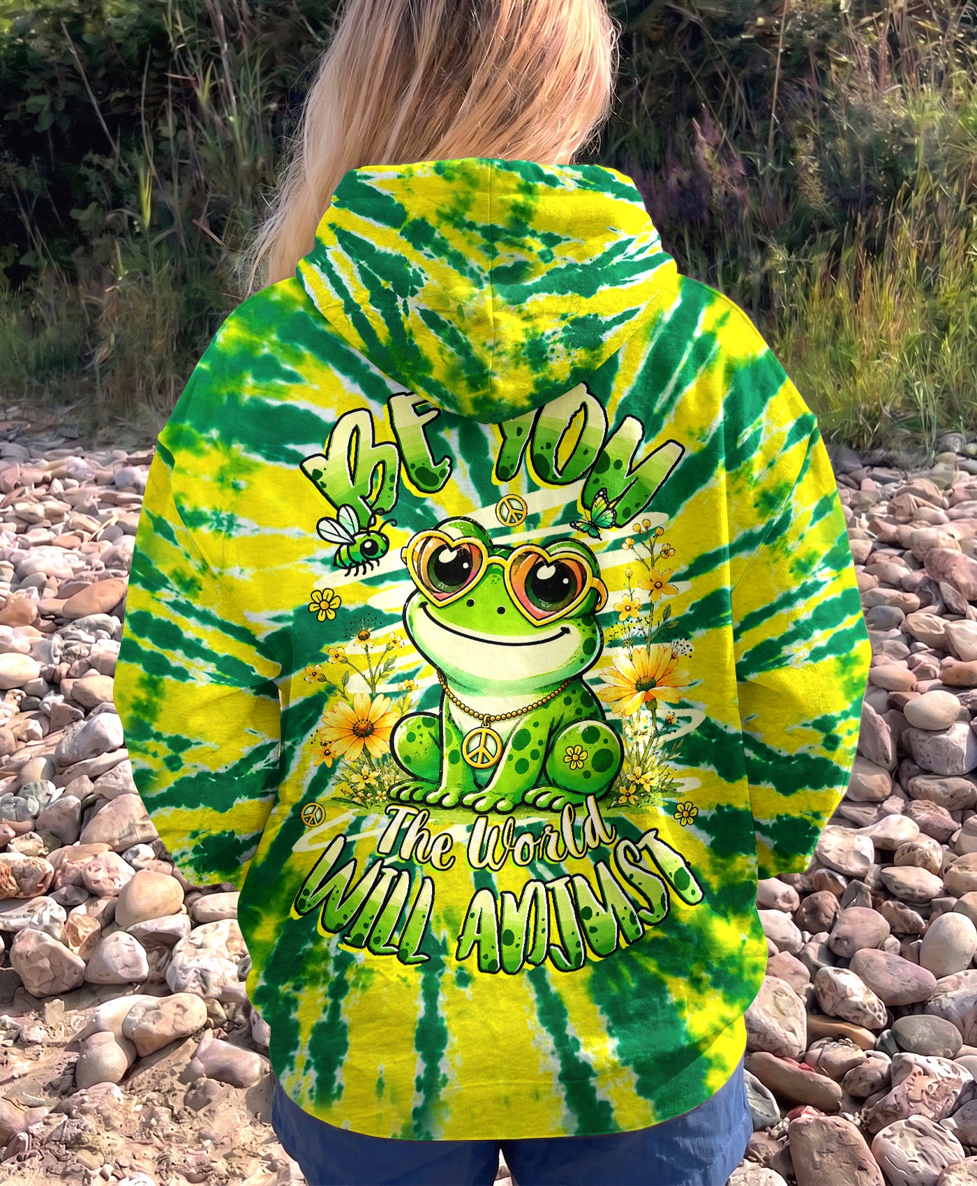 BE YOU HIPPIE FROG ALL OVER PRINT - TLHG2307264