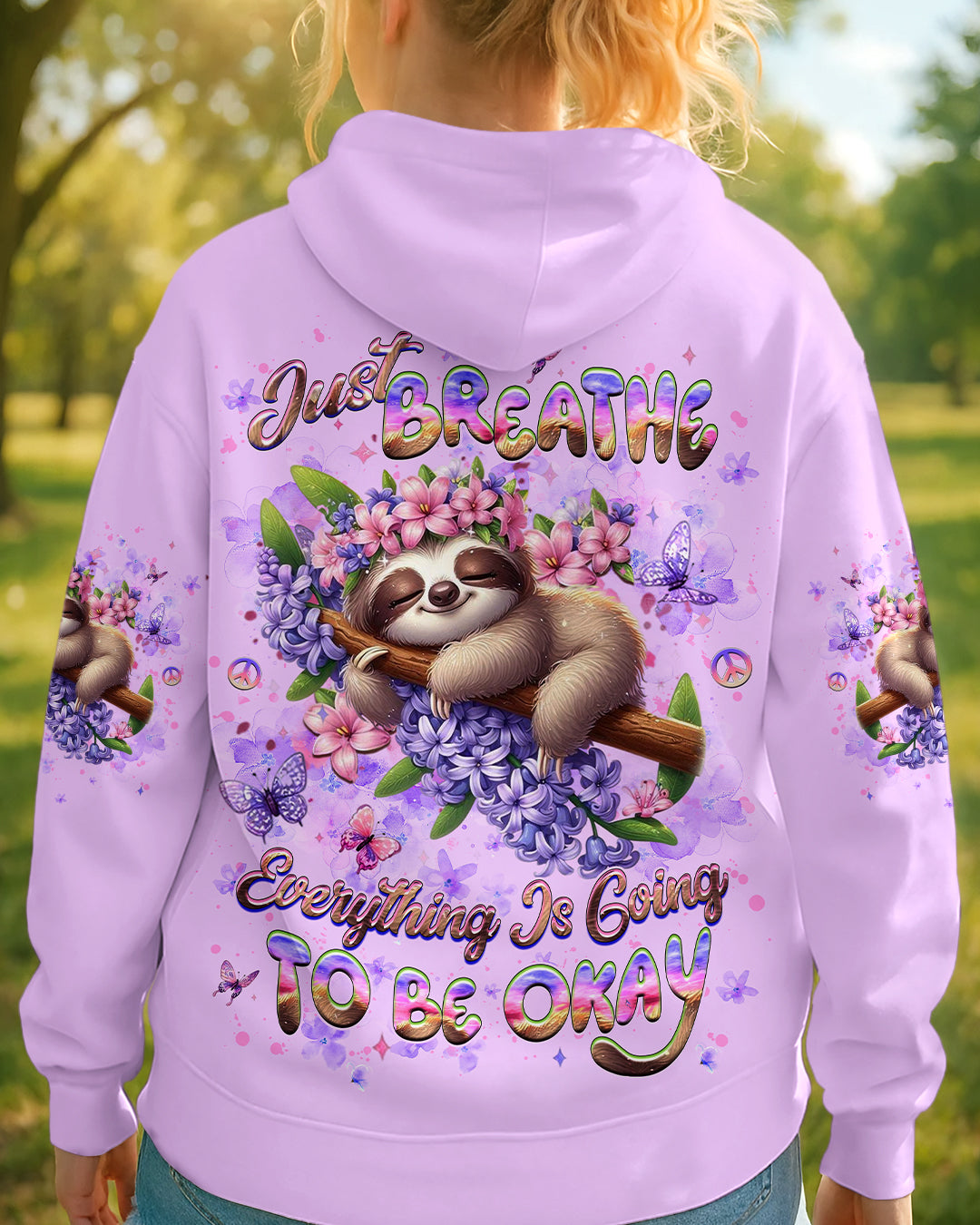 JUST BREATHE SLOTH ALL OVER PRINT - YHHG1908252