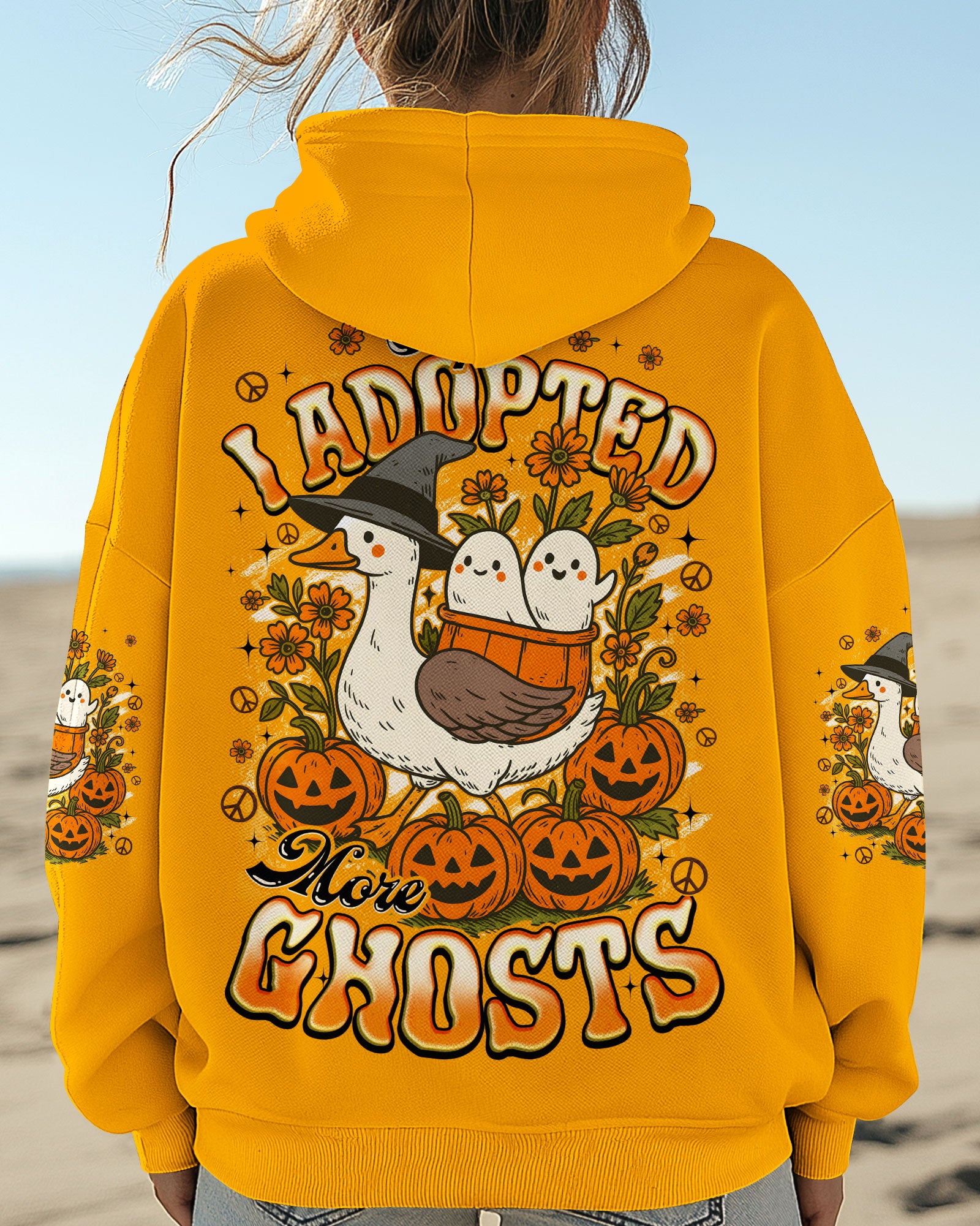 OOPS I ADOPTED MORE GHOSTS DUCK HIPPIE HALLOWEEN ALL OVER PRINT - TYQY1308253