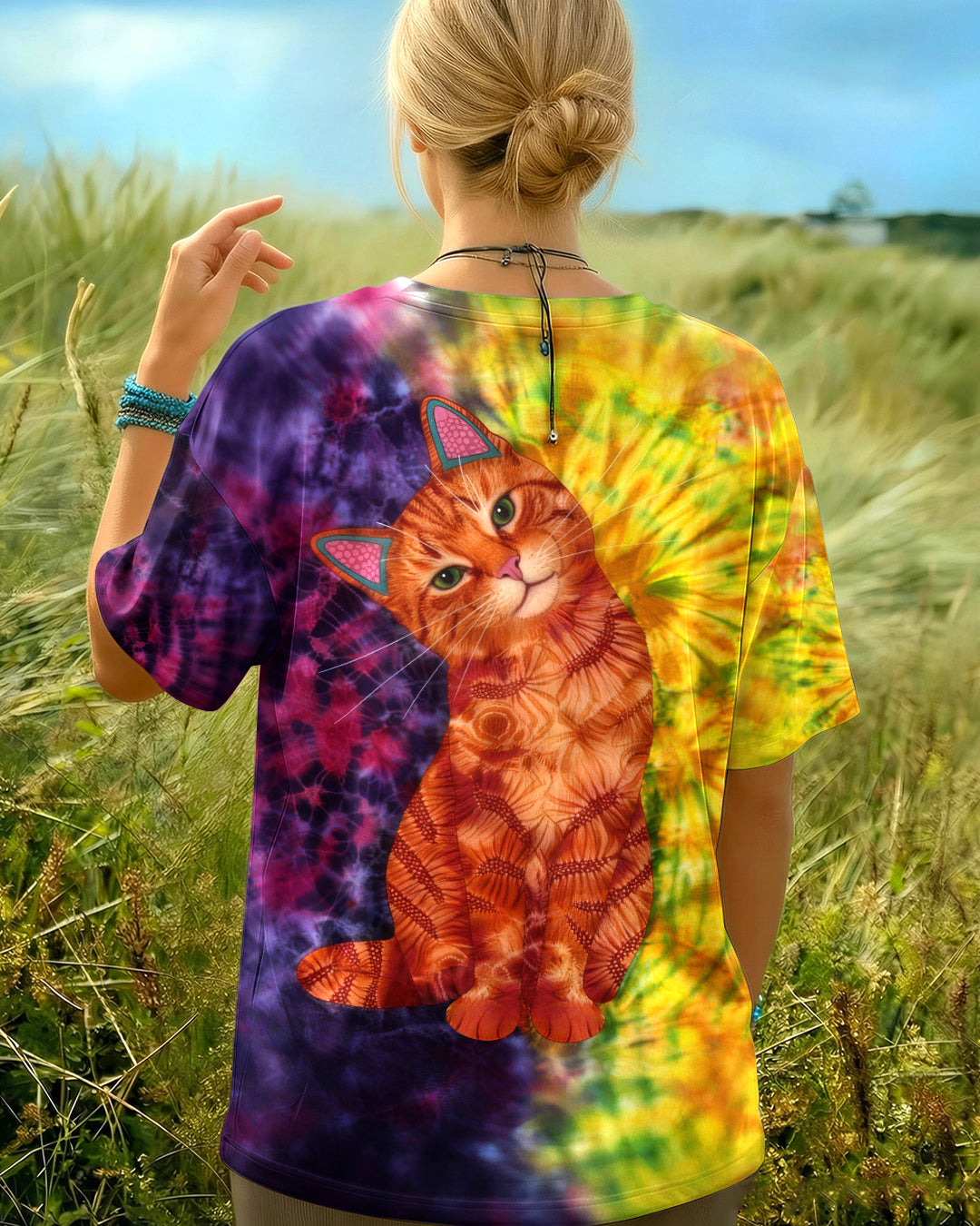 GROOVY CUTE CAT ALL OVER PRINT - TLHG2104261