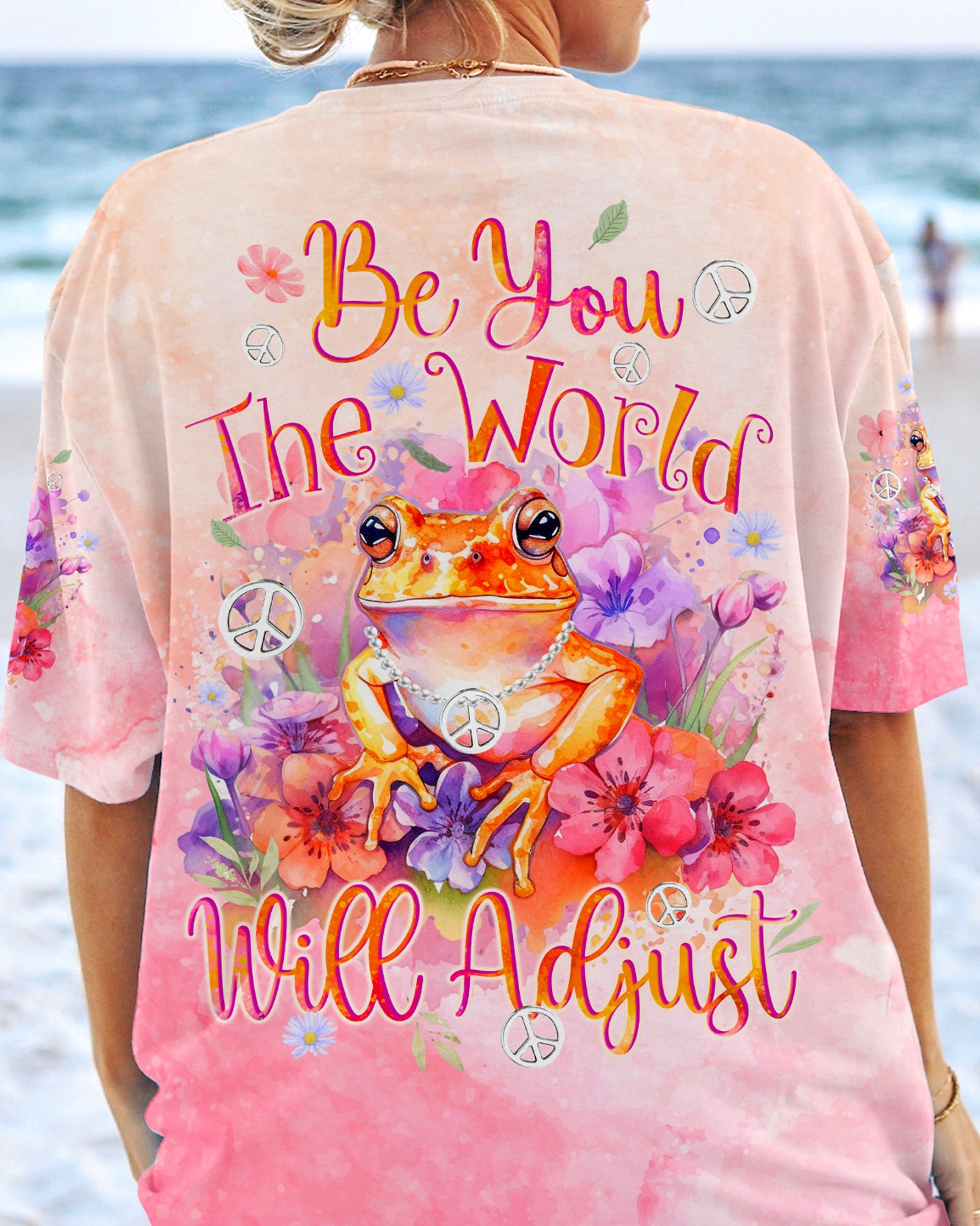 BE YOU THE WORLD WILL ADJUST FROG ALL OVER PRINT - TYQY2911233