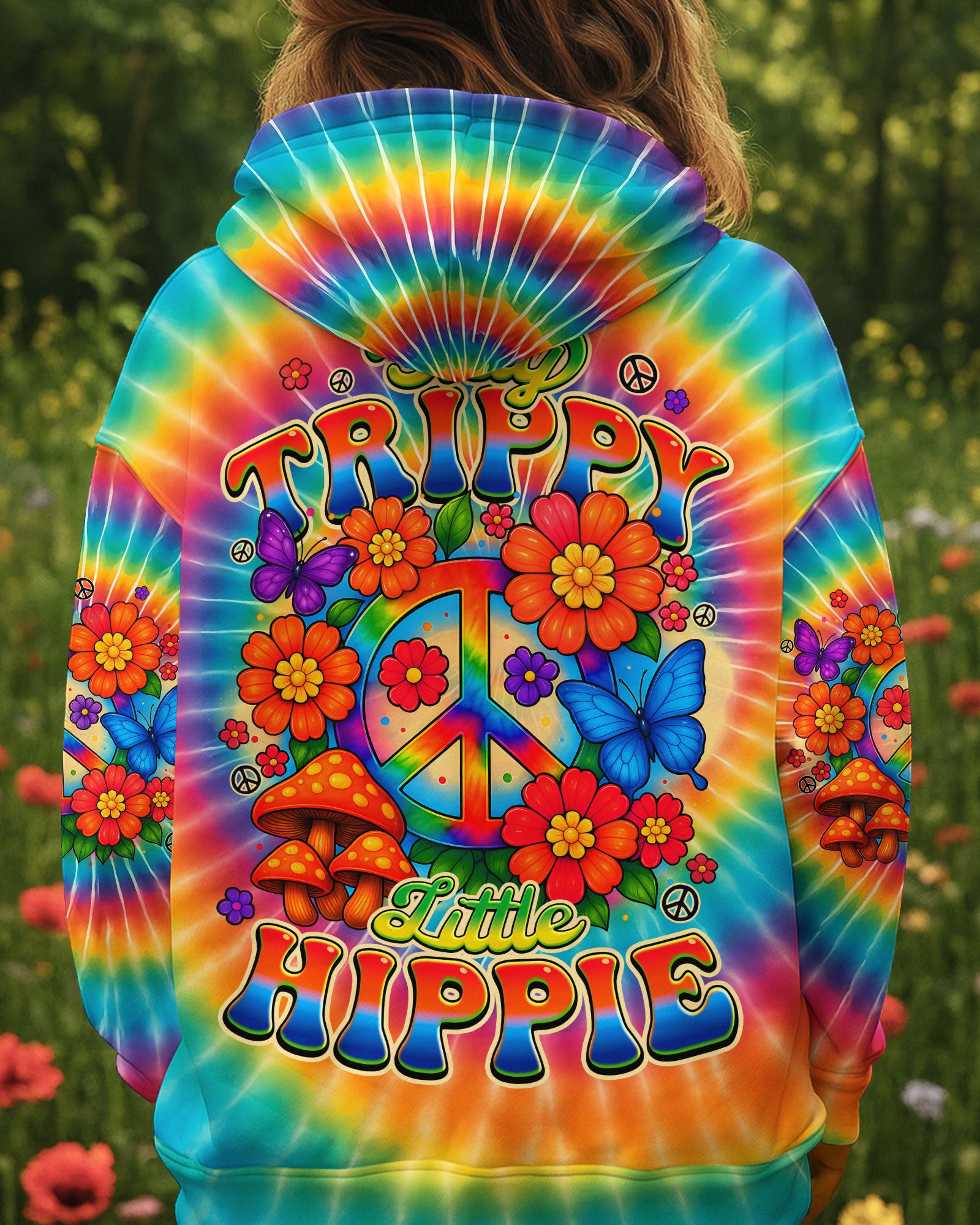 STAY TRIPPY LITTLE HIPPIE TIE DYE ALL OVER PRINT - TYQY0610252