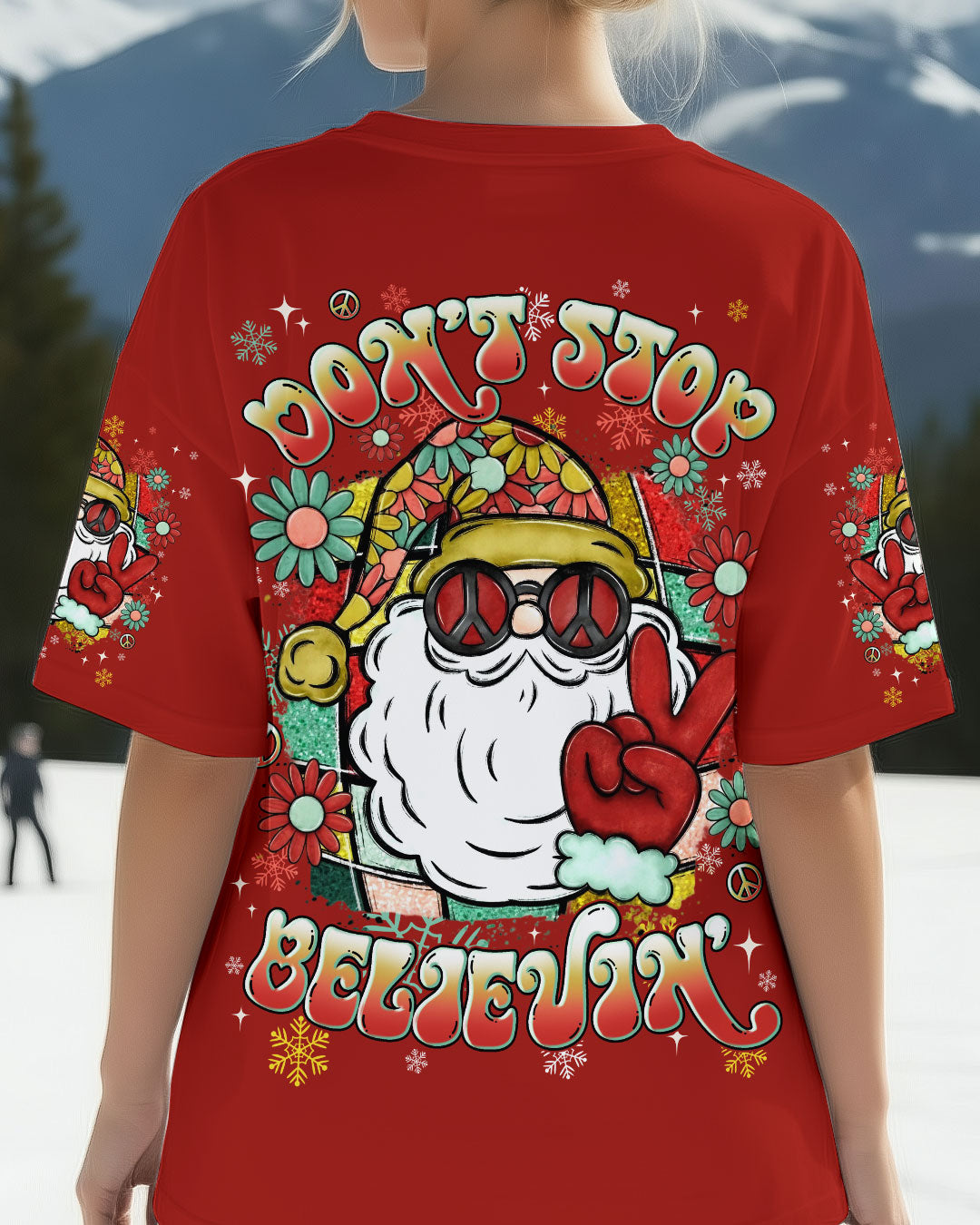 DON'T STOP BELIEVING SANTA CHRISTMAS ALL OVER PRINT - YHLN1111252