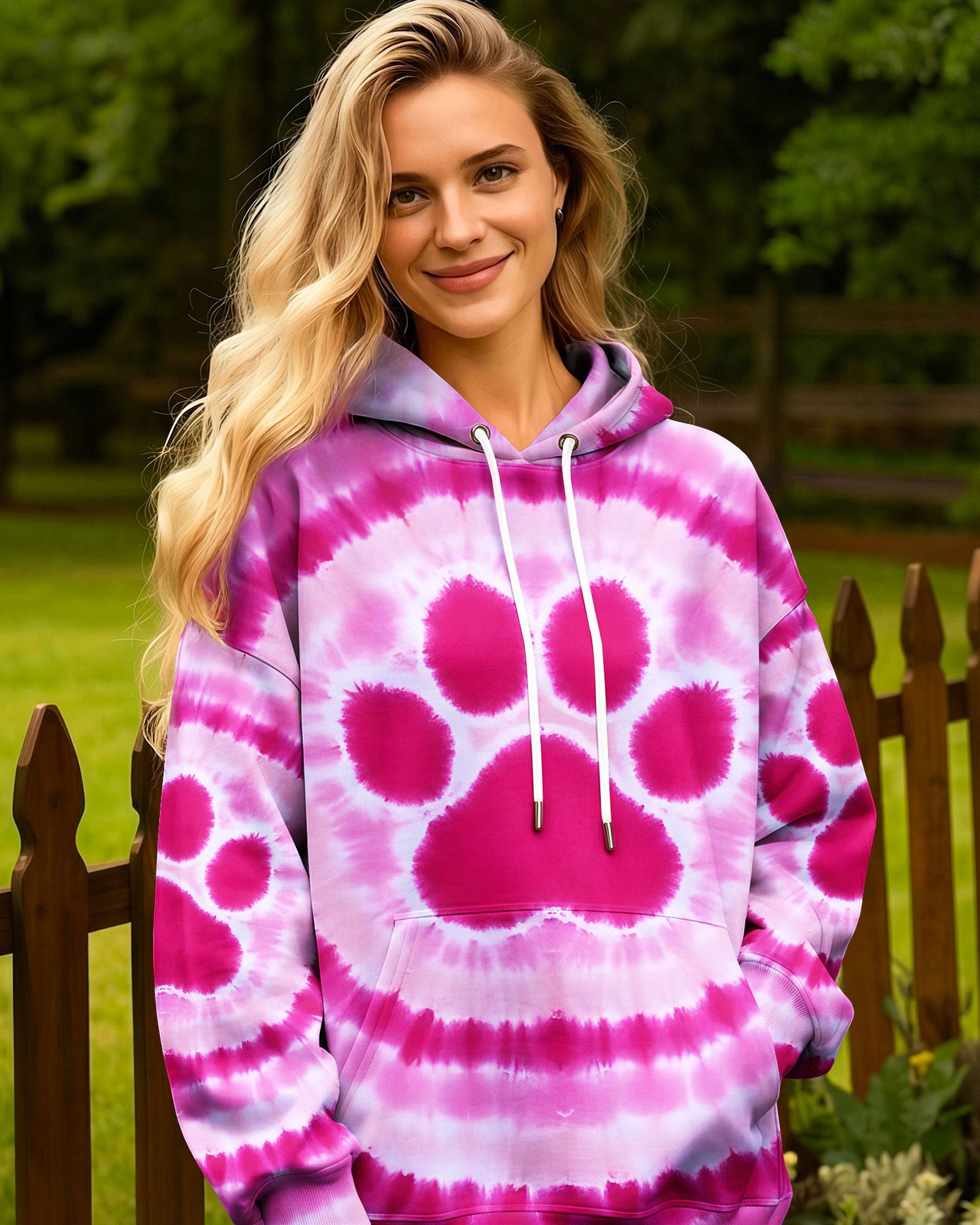 PAW PINK TIE DYE ALL OVER PRINT - TYQY1612251