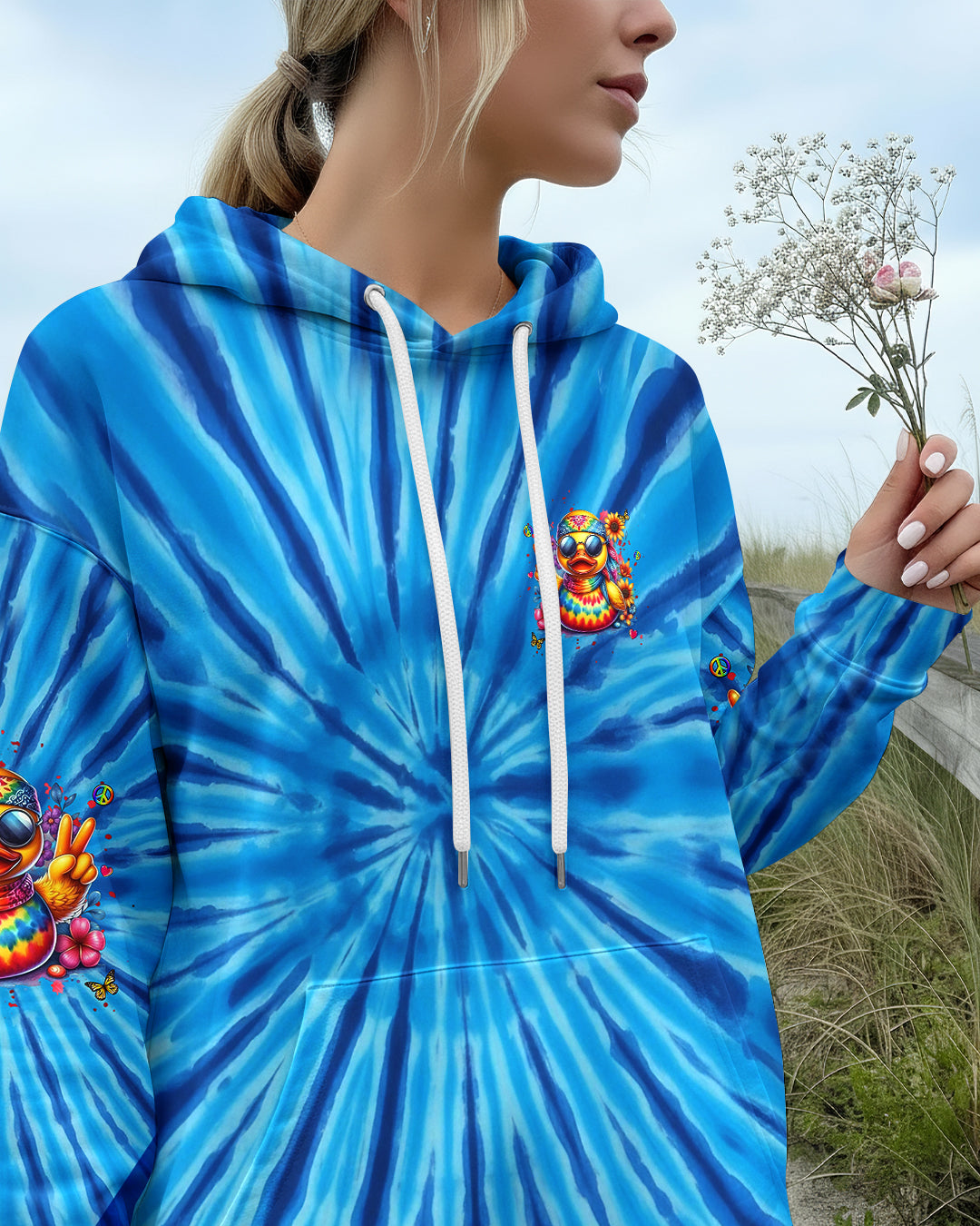 BE YOU THE WORLD WILL ADJUST DUCK TIE DYE ALL OVER PRINT - YHHG1711251