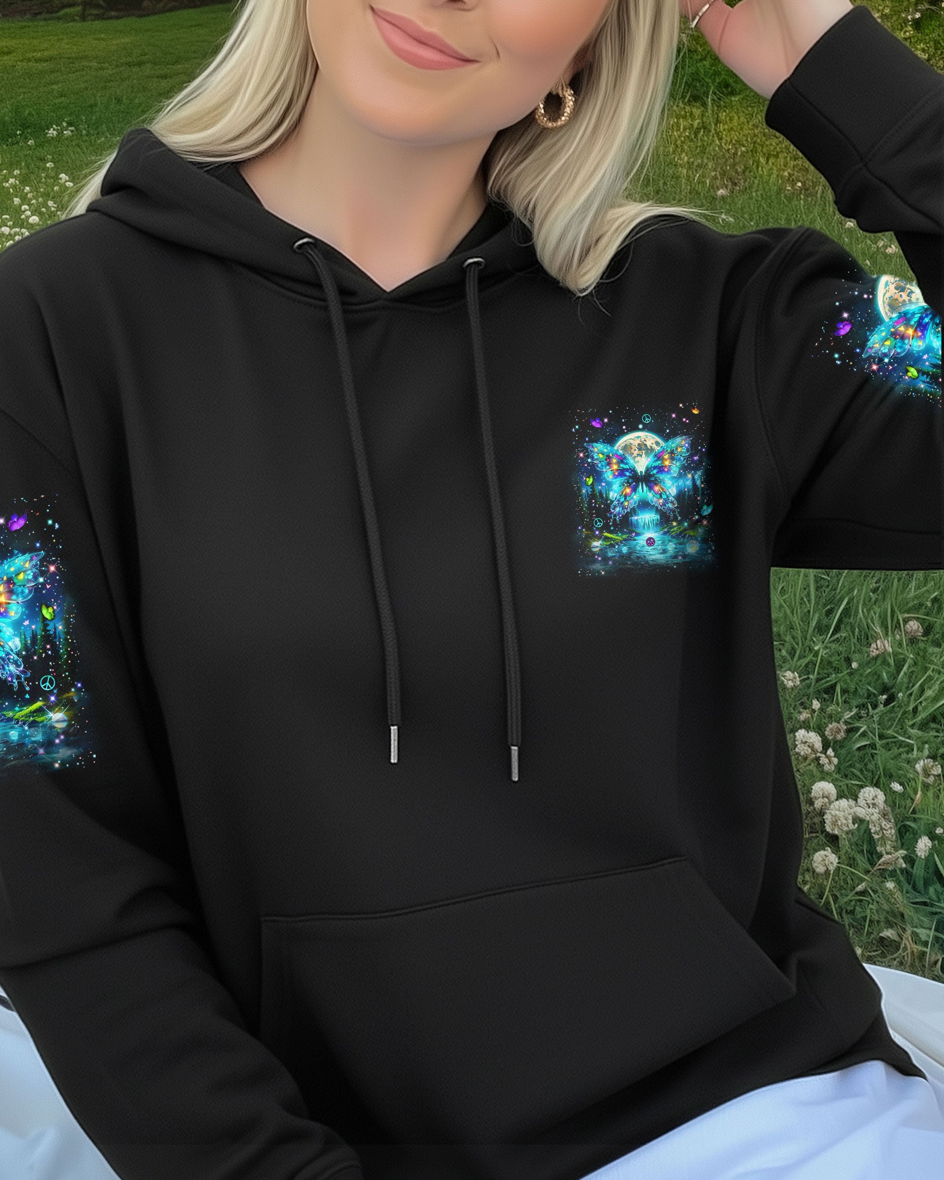 HELLO DARKNESS MY OLD FRIEND BUTTERFLY ALL OVER PRINT - YHLN0412253