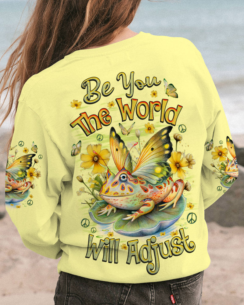 BE YOU THE WORLD WILL ADJUST FROG ALL OVER PRINT - TLNZ2908231
