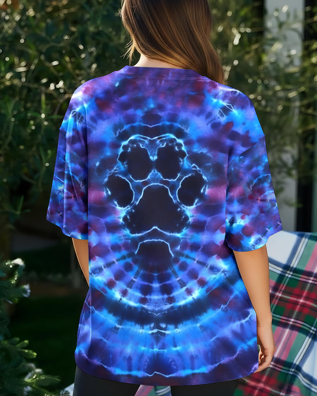 NEON PURPLE SWIRL PAW ALL OVER PRINT - YHHG0501261