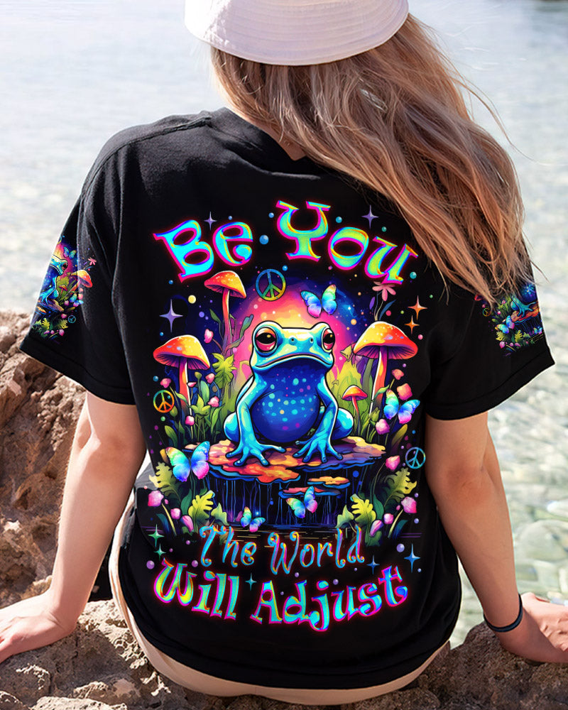BE YOU THE WORLD WILL ADJUST FROG ALL OVER PRINT - TLNZ0612232