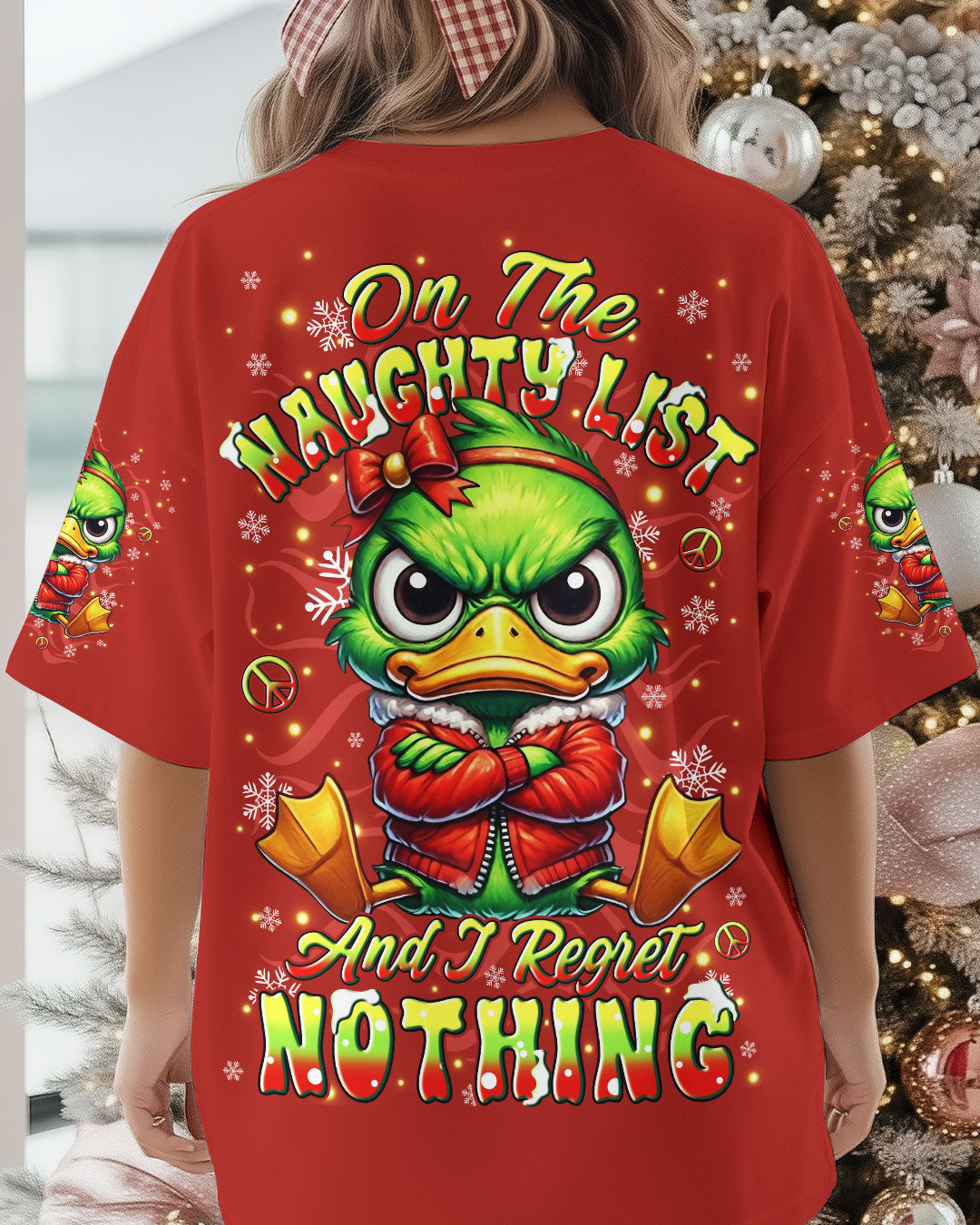 ON THE NAUGHTY LIST DUCK CHRISTMAS ALL OVER PRINT - YHLN1211251