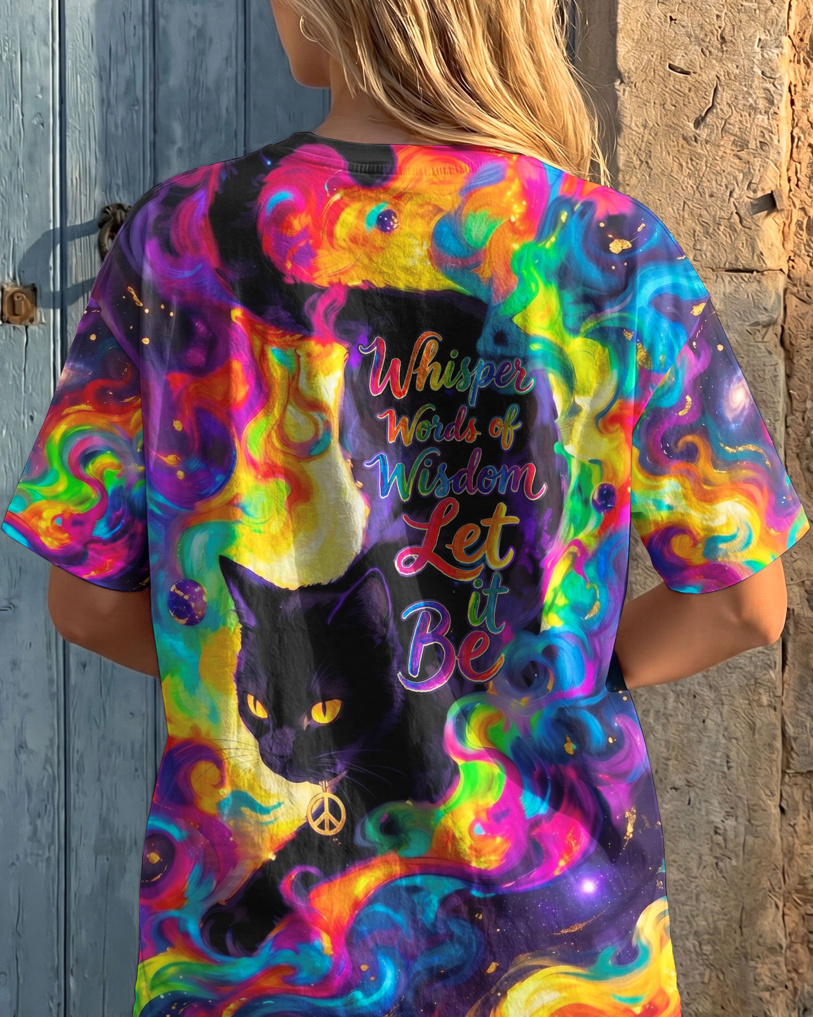 WHISPER WORDS OF WISDOM LET IT BE CAT ALL OVER PRINT - TY0705261