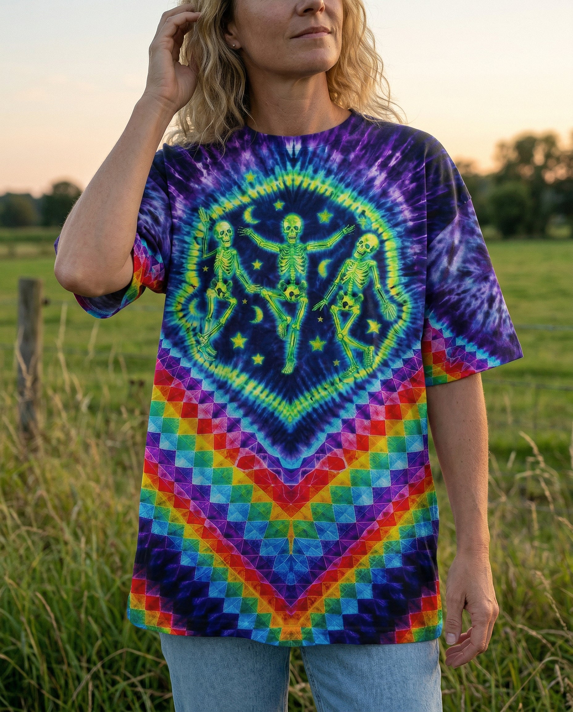 COSMIC DANCING SKELETON ALL OVER PRINT - TM0204261