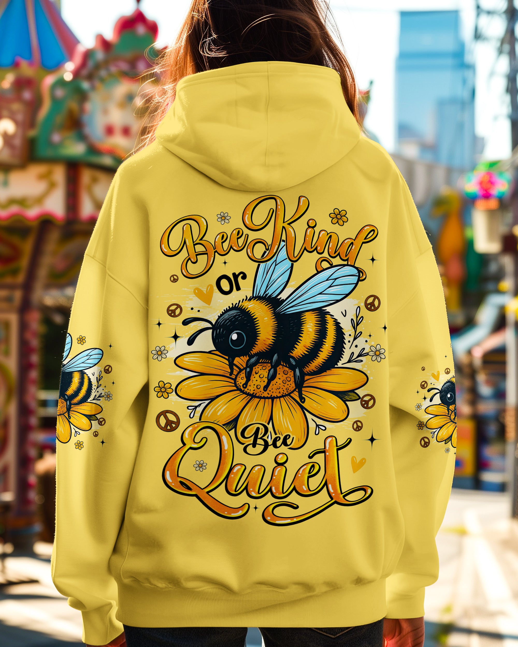 BEE KIND OR BEE QUIET ALL OVER PRINT - TYQY2306252