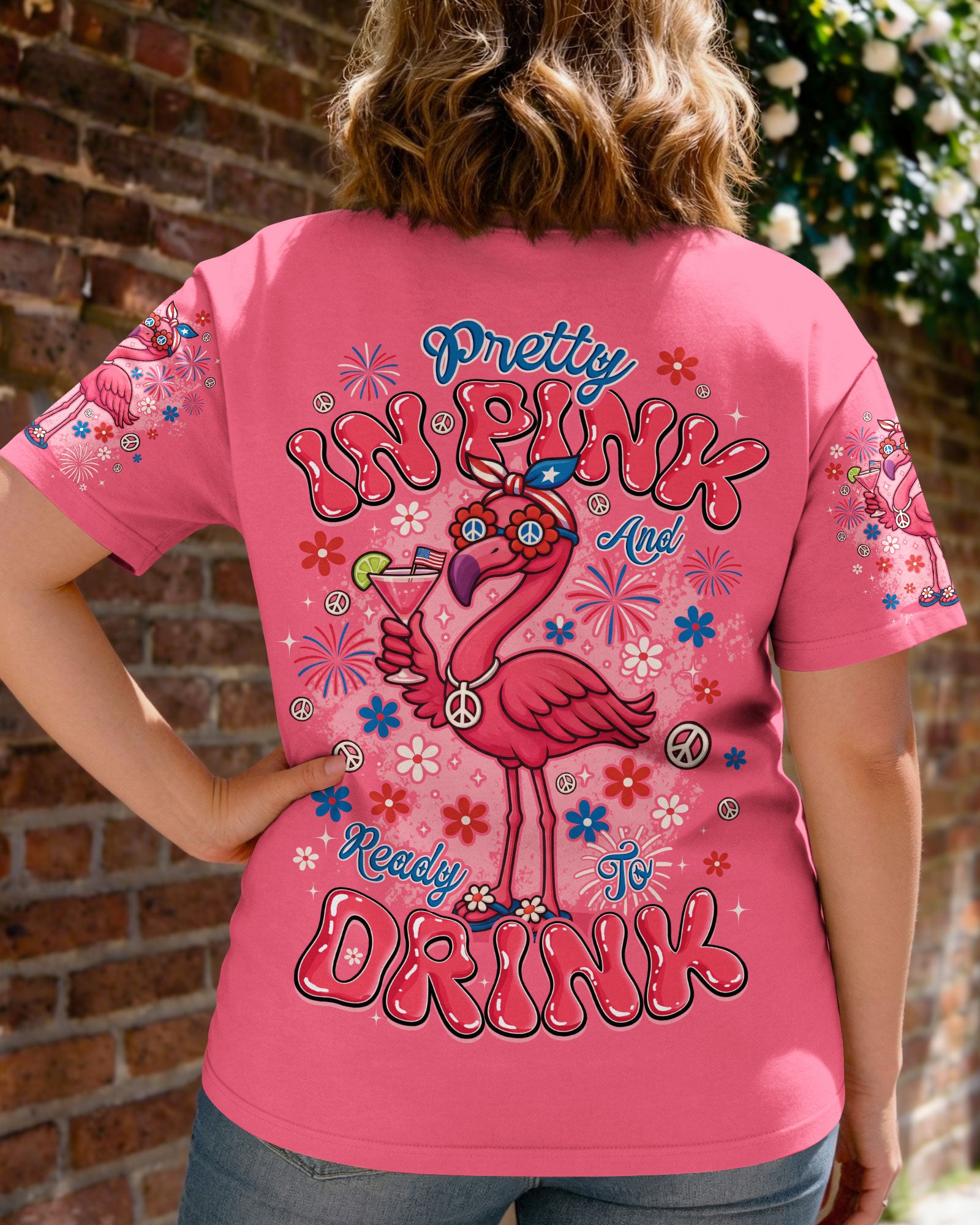 PRETTY IN PINK FLAMINGO ALL OVER PRINT - TYQY2703263