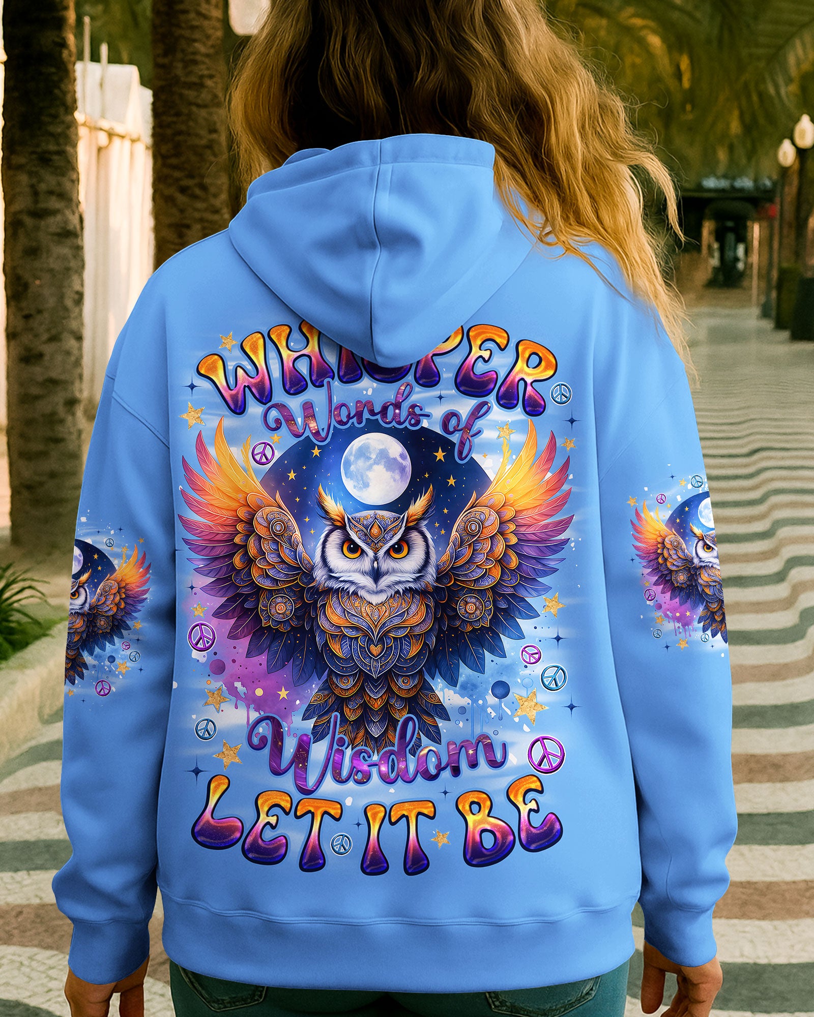 WHISPER WORDS OF WISDOM LET IT BE OWL ALL OVER PRINT - TYQY2010252