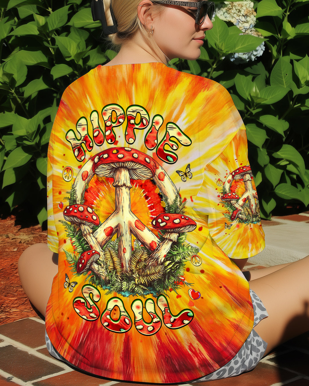 HIPPIE SOUL MUSHROOM TIE DYE ALL OVER PRINT - YHHG2011251