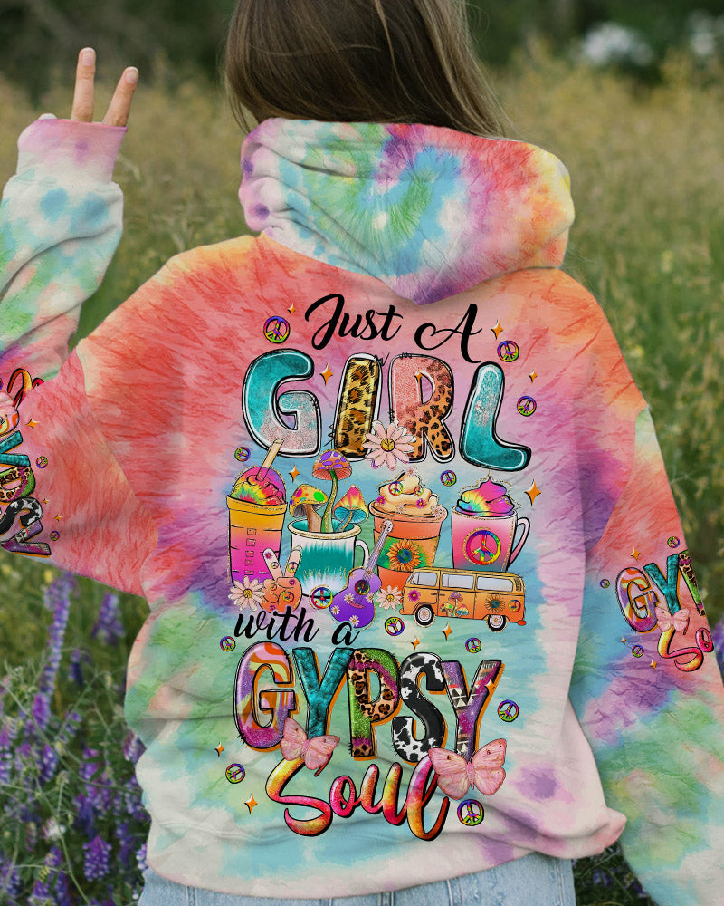 JUST A GIRL WITH A GYPSY SOUL TIE DYE ALL OVER PRINT - TLNZ0609231