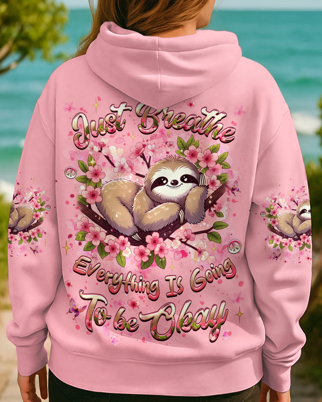 JUST BREATHE SLOTH ALL OVER PRINT - YHHG2008254
