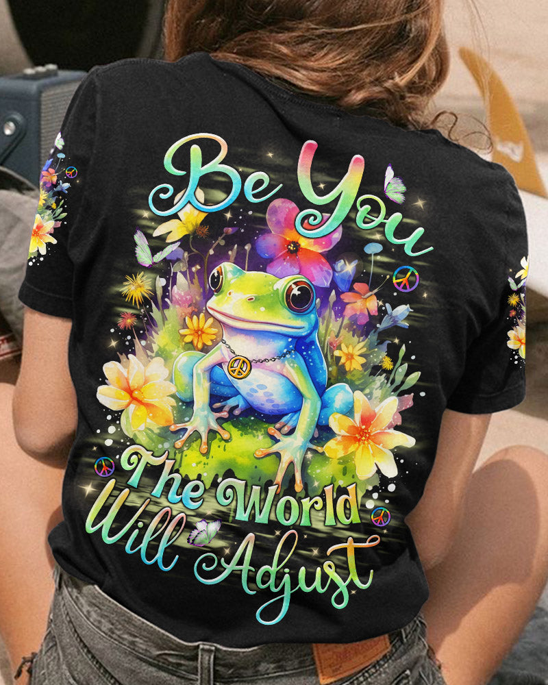 BE YOU THE WORLD WILL ADJUST FROG ALL OVER PRINT - TLNZ1312231