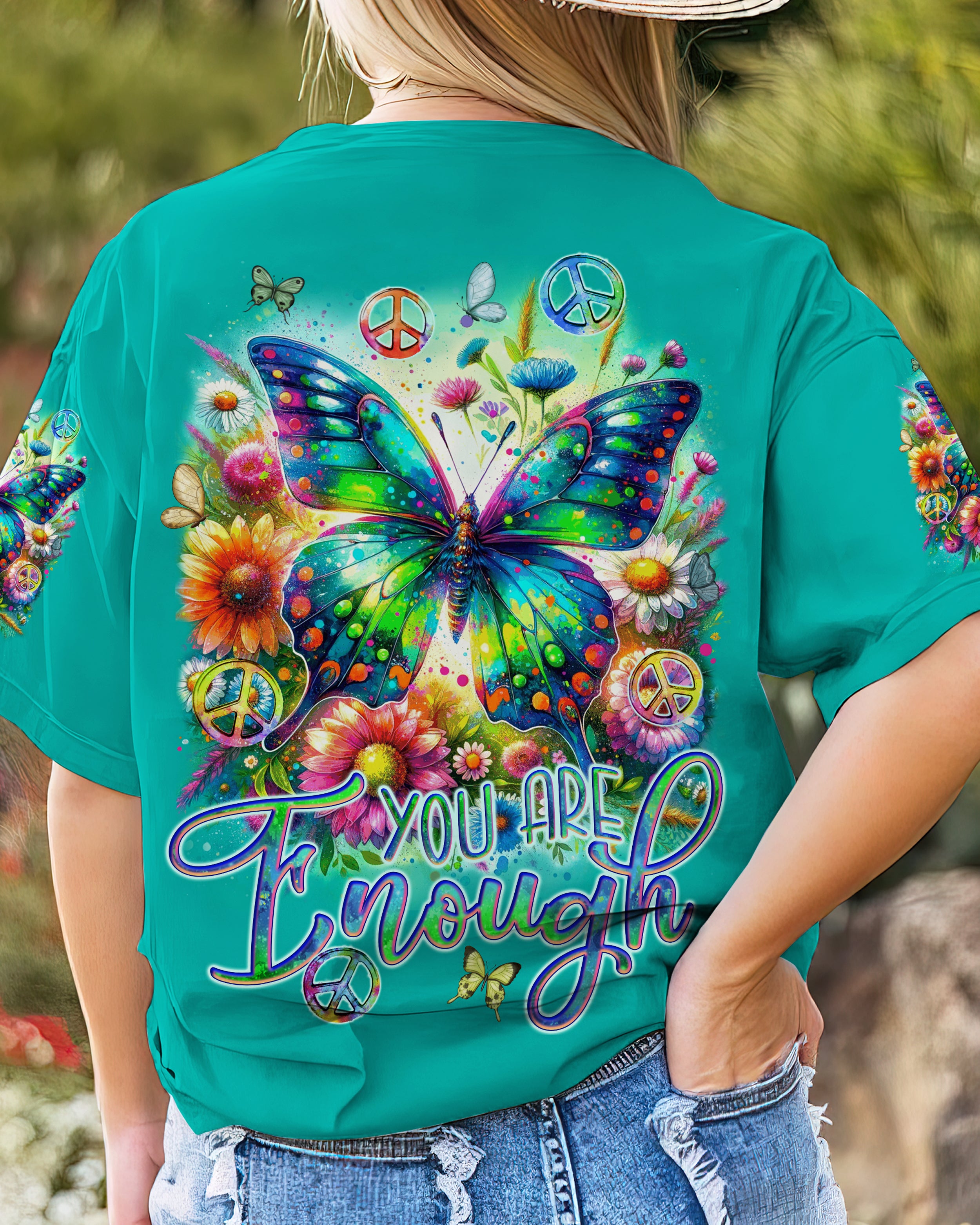 YOU ARE ENOUGH BUTTERFLY ALL OVER PRINT - TYQY2311231