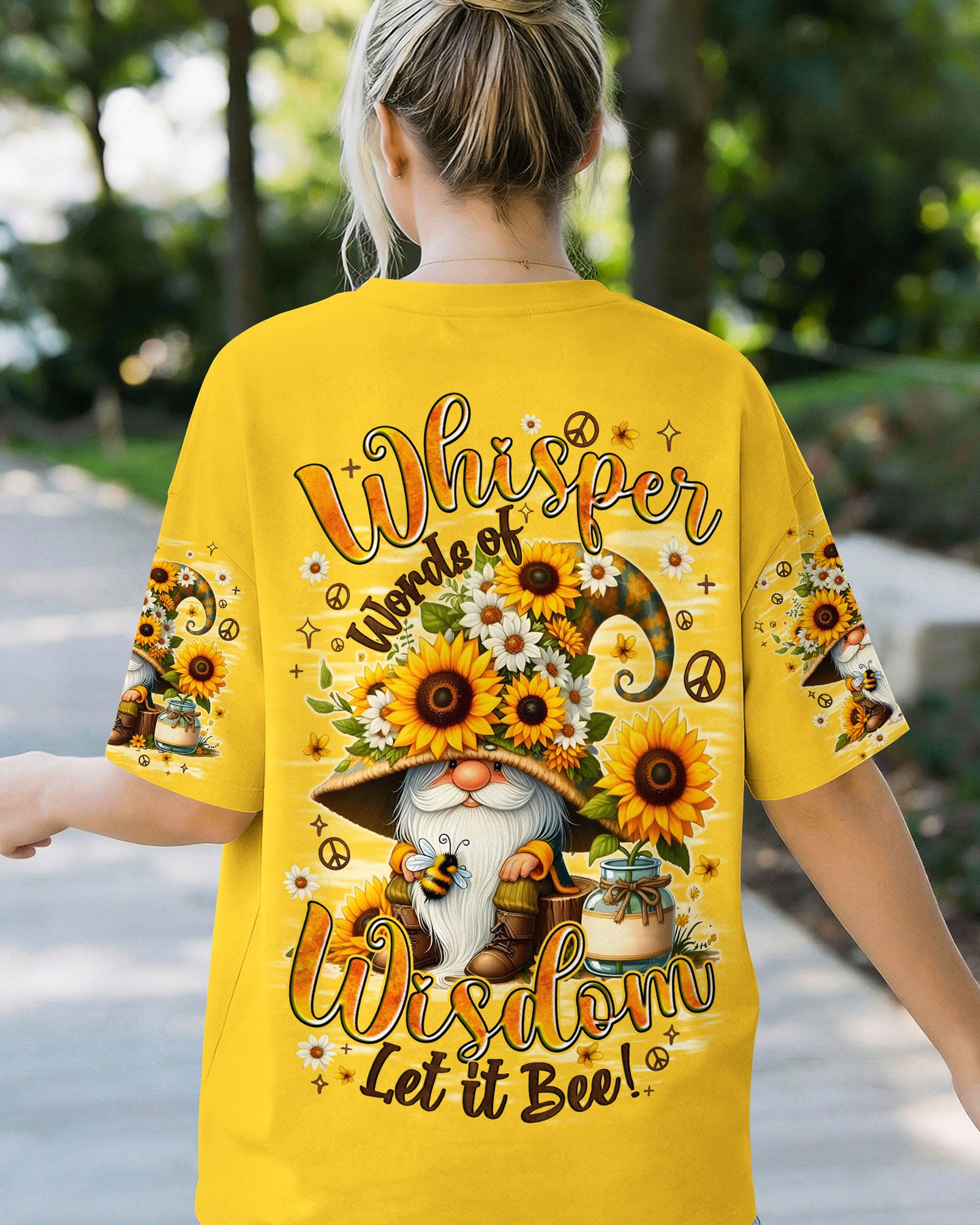 WHISPER WORDS OF WISDOM LET IT BEE GNOME ALL OVER PRINT - TYQY1301262