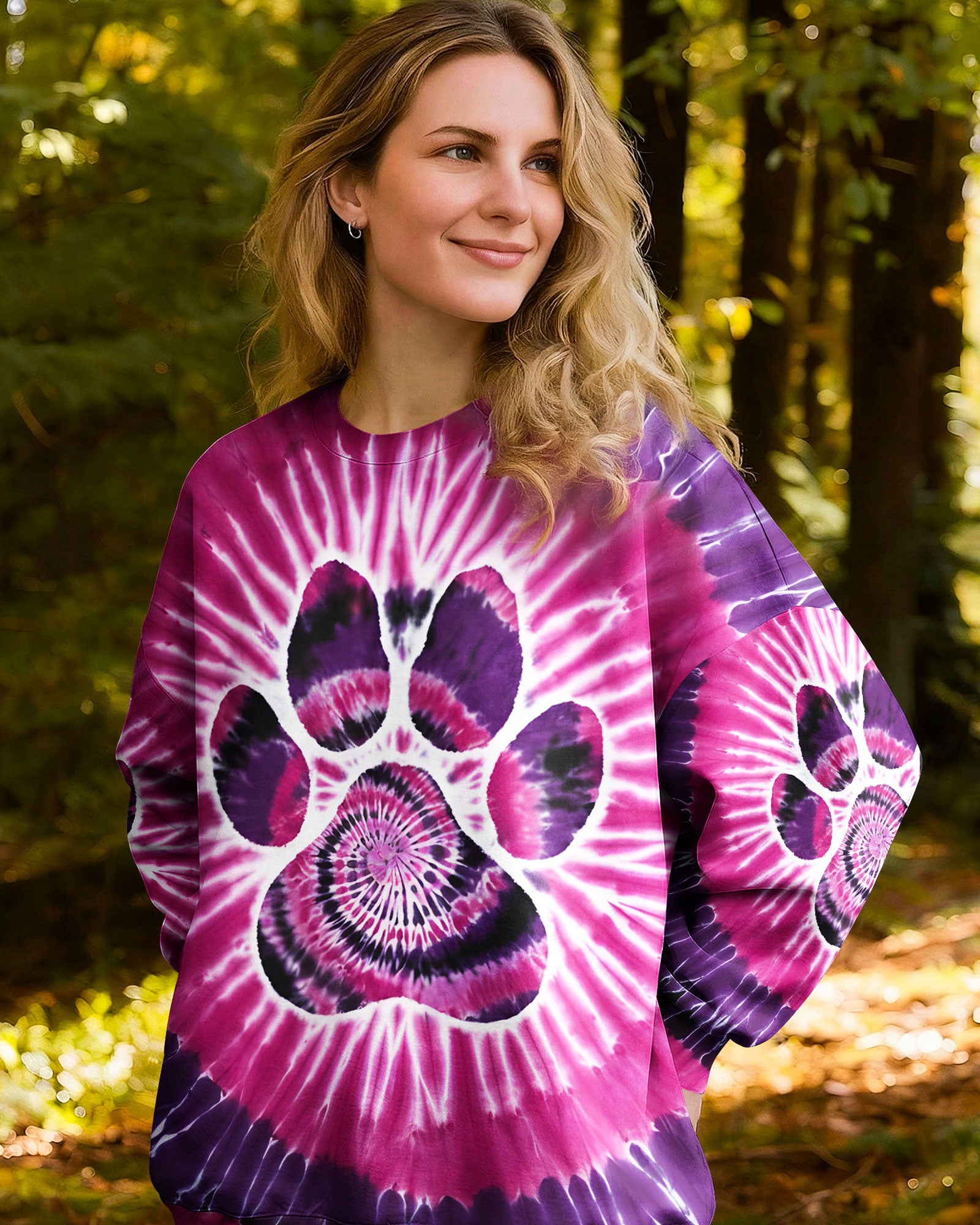 PAW PRINT TIE DYE ALL OVER PRINT - TYQY1312251