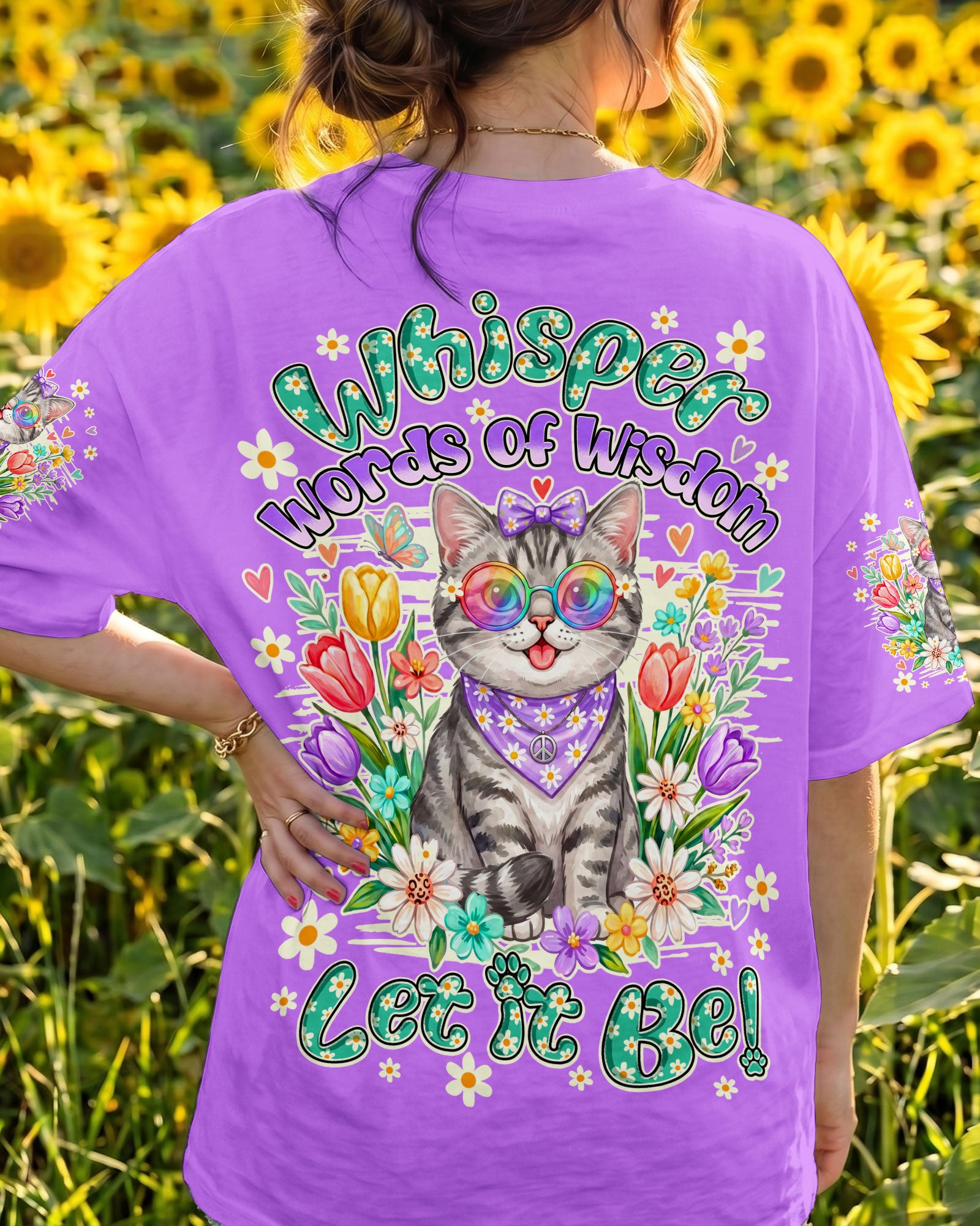 WHISPER WORDS OF WISDOM LET IT BE TABBY CAT ALL OVER PRINT - TY1305262
