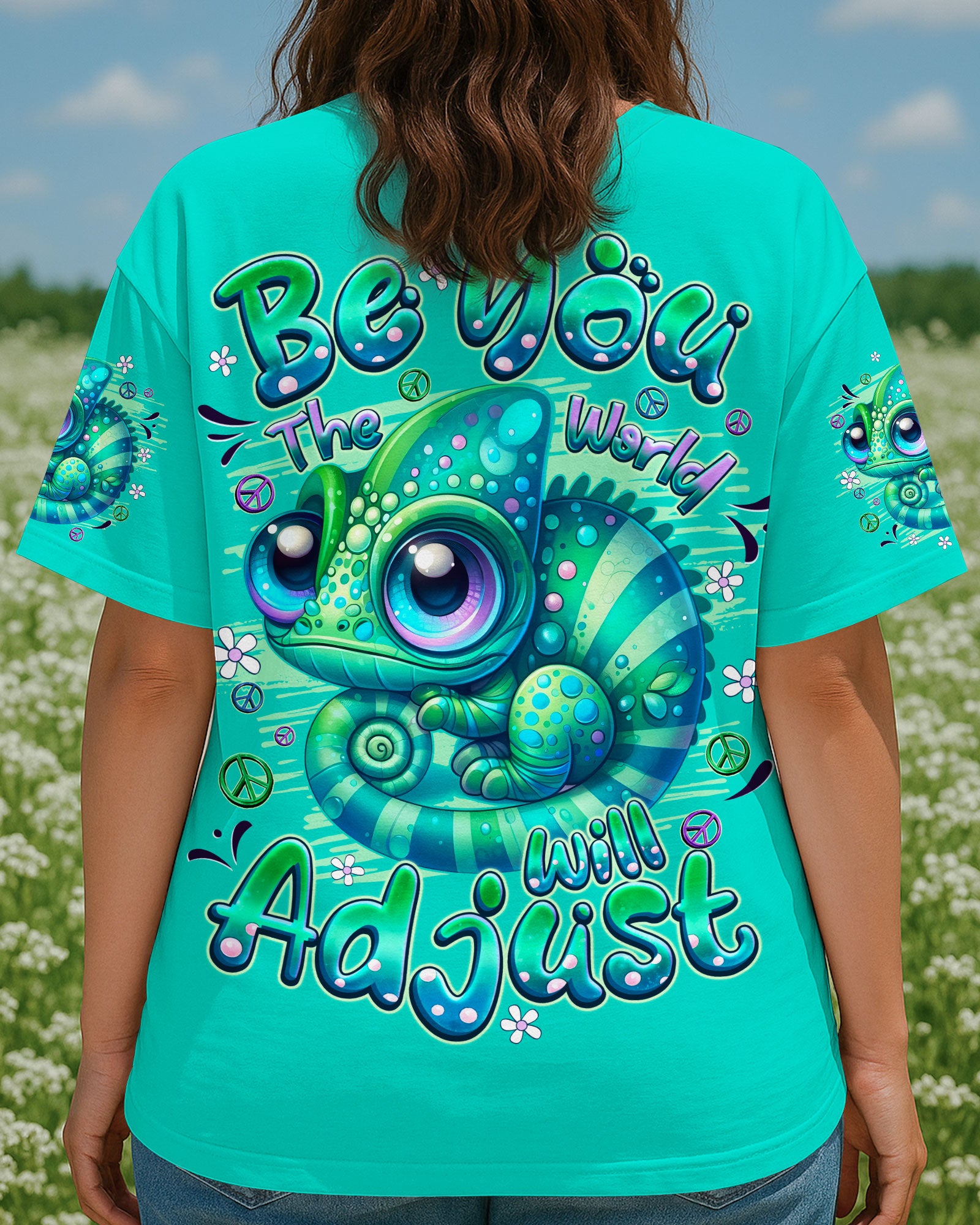 BE YOU THE WORLD WILL ADJUST CHAMELEON ALL OVER PRINT - TYQY2609253