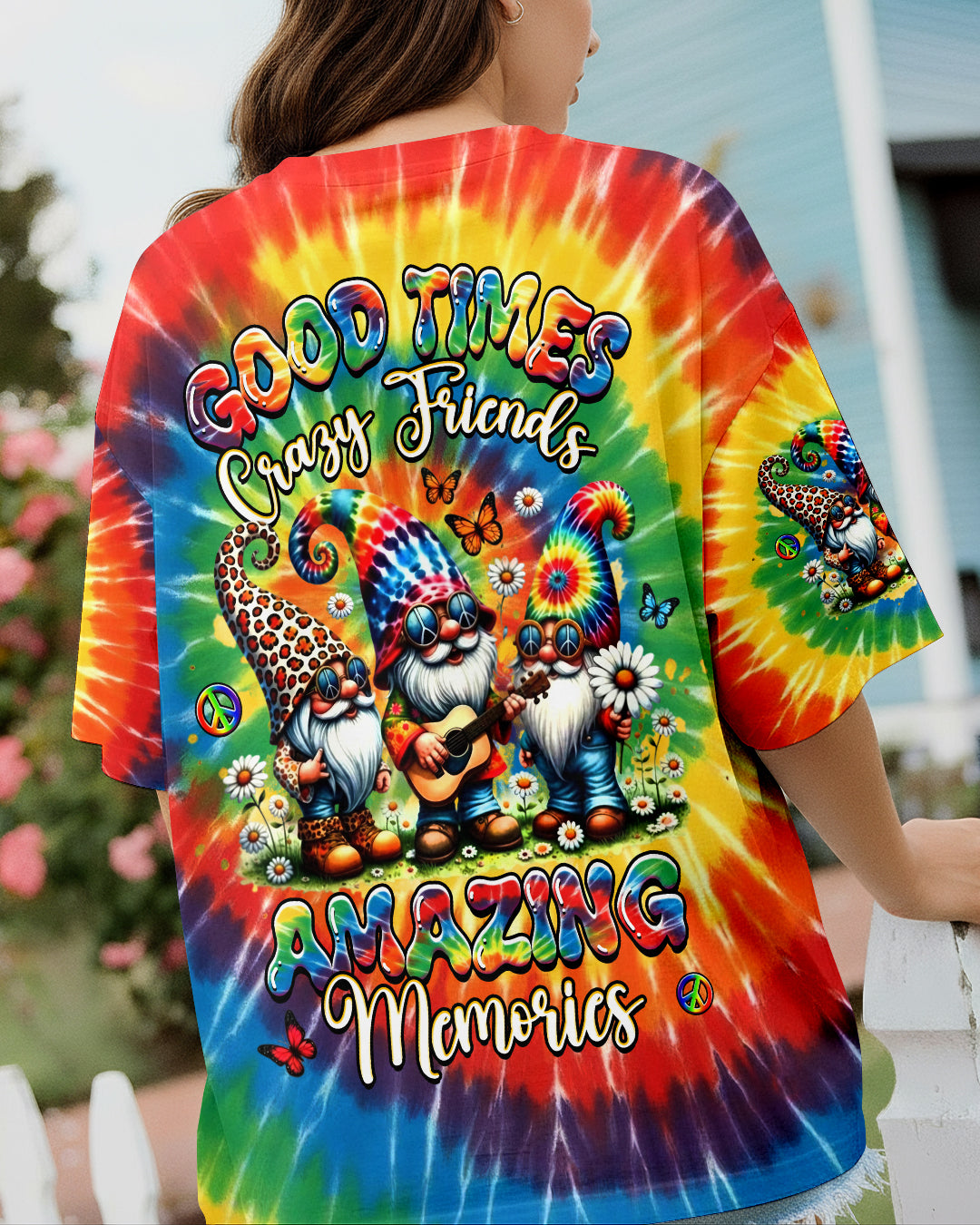 GOOD TIMES CRAZY FRIEND GNOMES ALL OVER PRINT - YHHG2511253