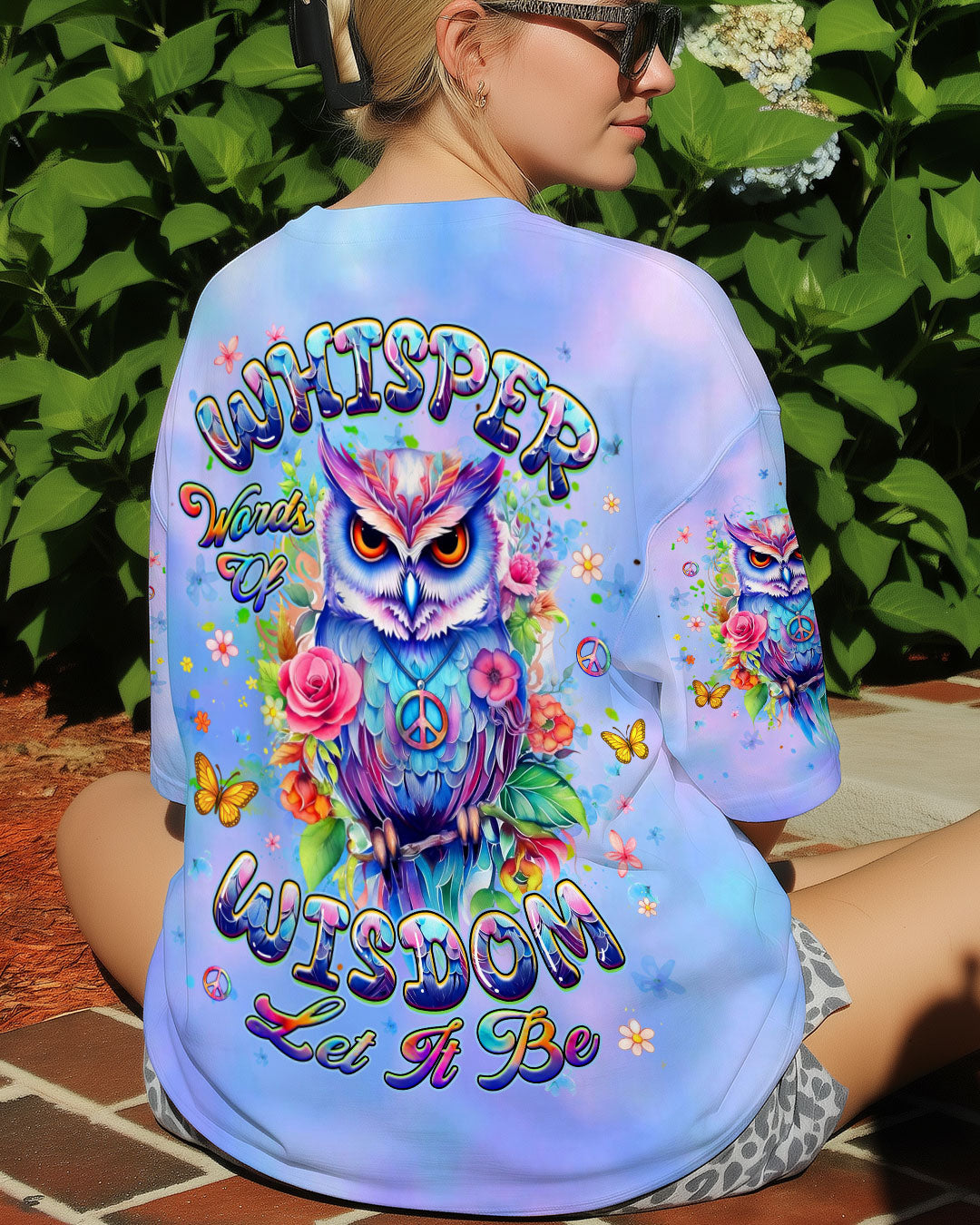 WHISPER WORDS OF WISDOM LET IT BE OWL ALL OVER PRINT - YHHG2310251
