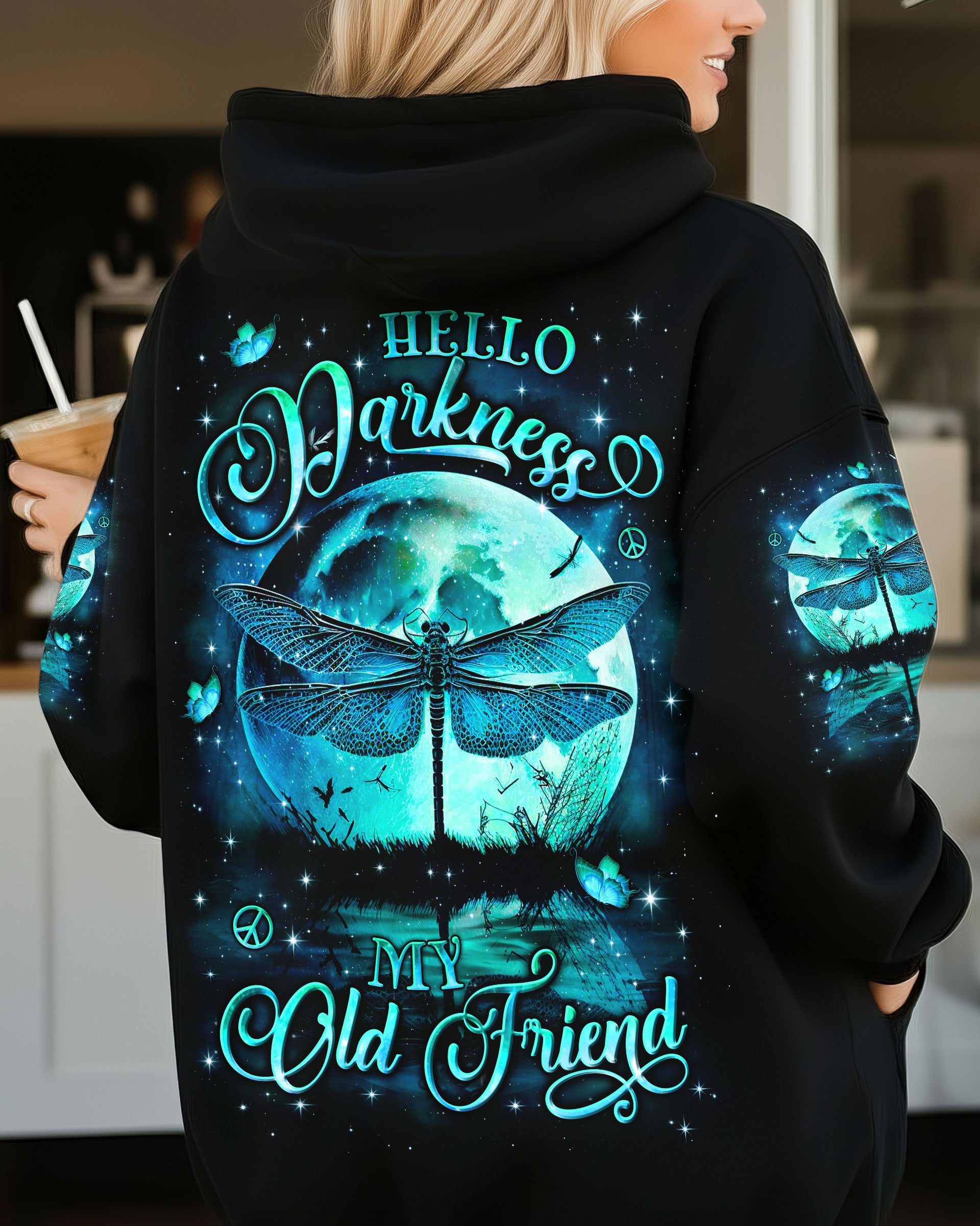 HELLO DARKNESS MY OLD FRIEND DRAGONFLY ALL OVER PRINT - YHLN2811251