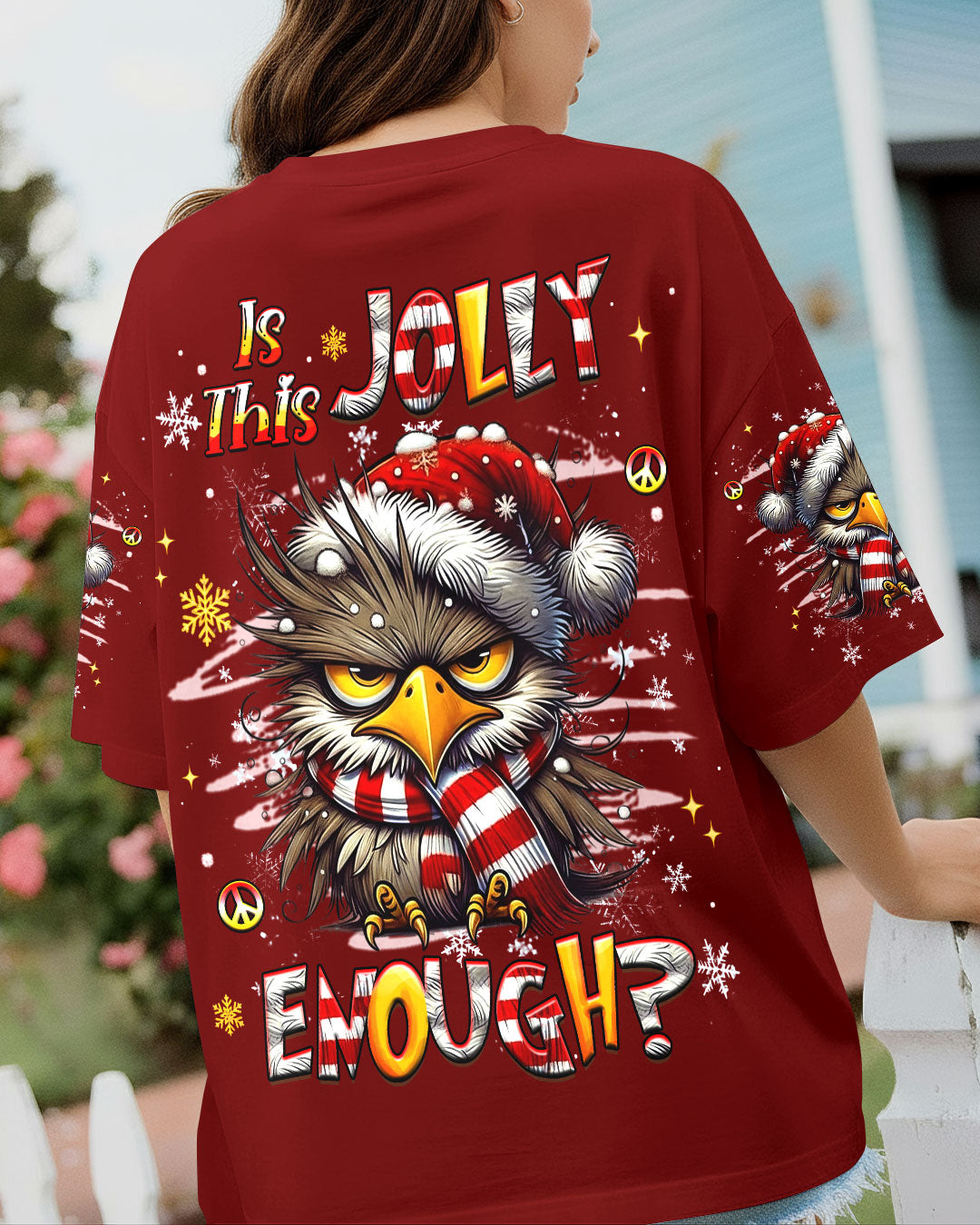 IS THIS JOLLY ENOUGH OWL CHRISTMAS ALL OVER PRINT - YHHG2410252