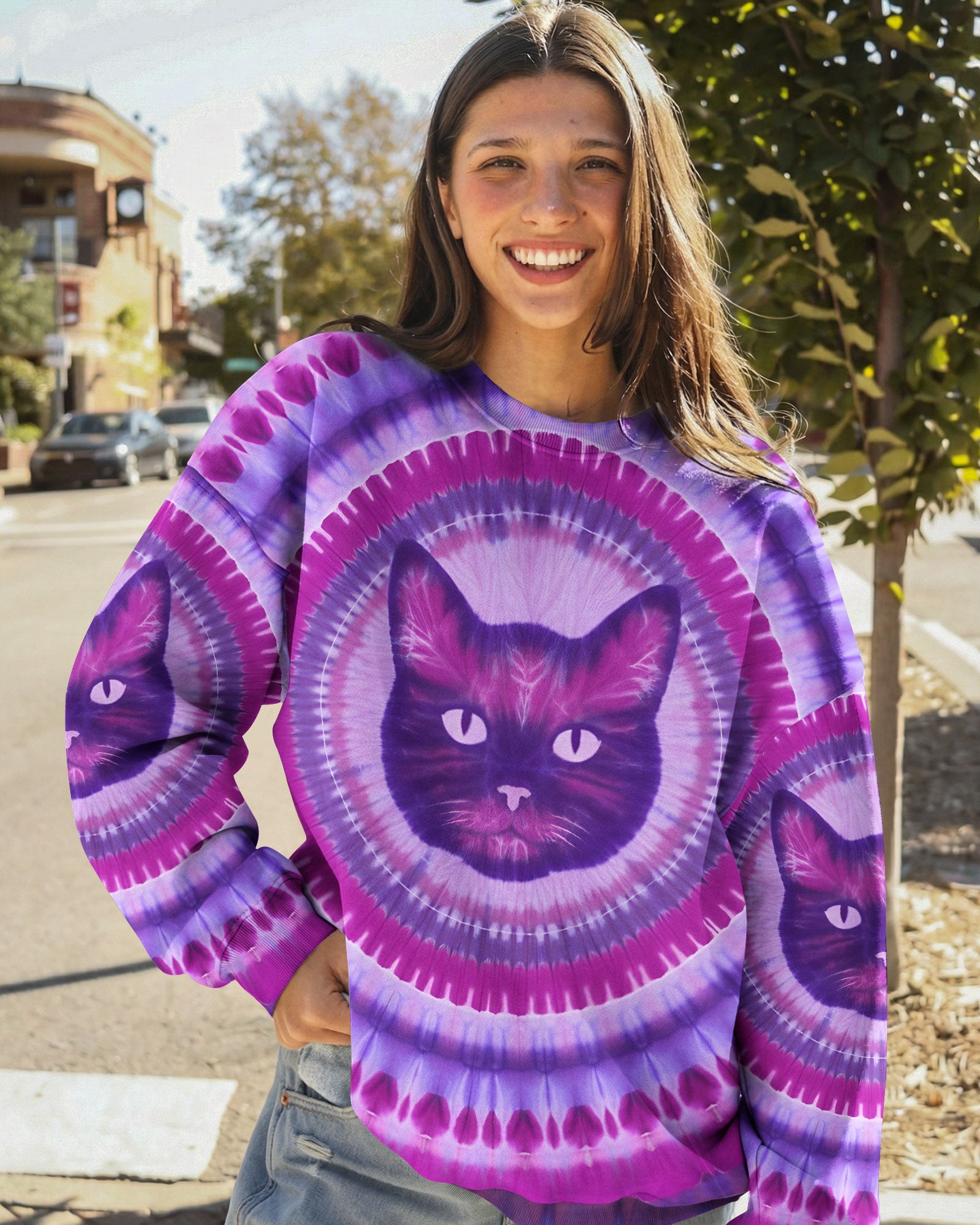 PURPLE CAT AURA ALL OVER PRINT - TYQY0701262