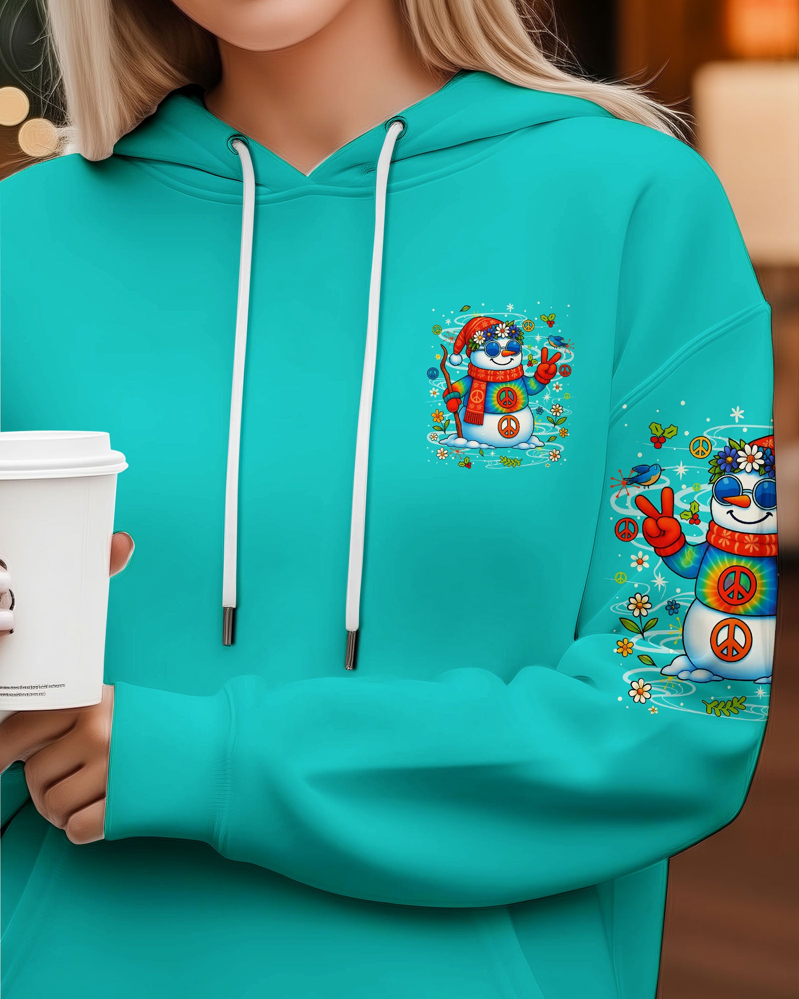 BE YOU THE WORLD WILL ADJUST CHRISTMAS SNOWMAN ALL OVER PRINT - YHLN2110252
