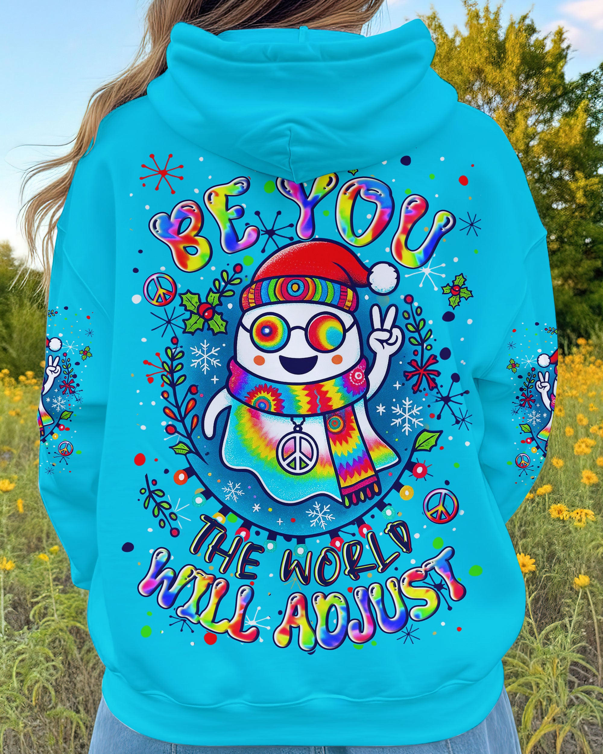 BE YOU THE WORLD WILL ADJUST CHRISTMAS ALL OVER PRINT - YHLN1310253
